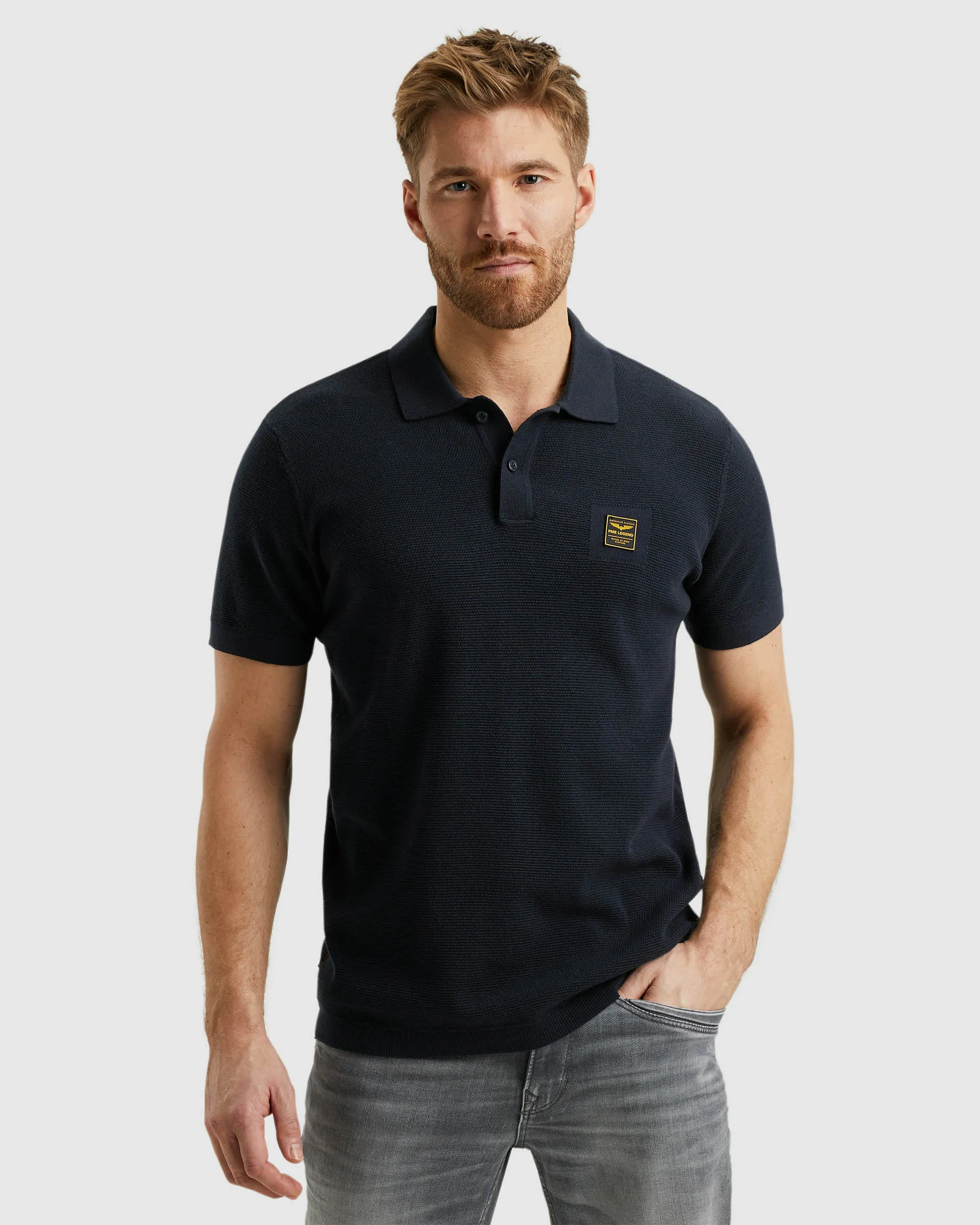 PME Legend Polo KM Blauw 101328-001-L