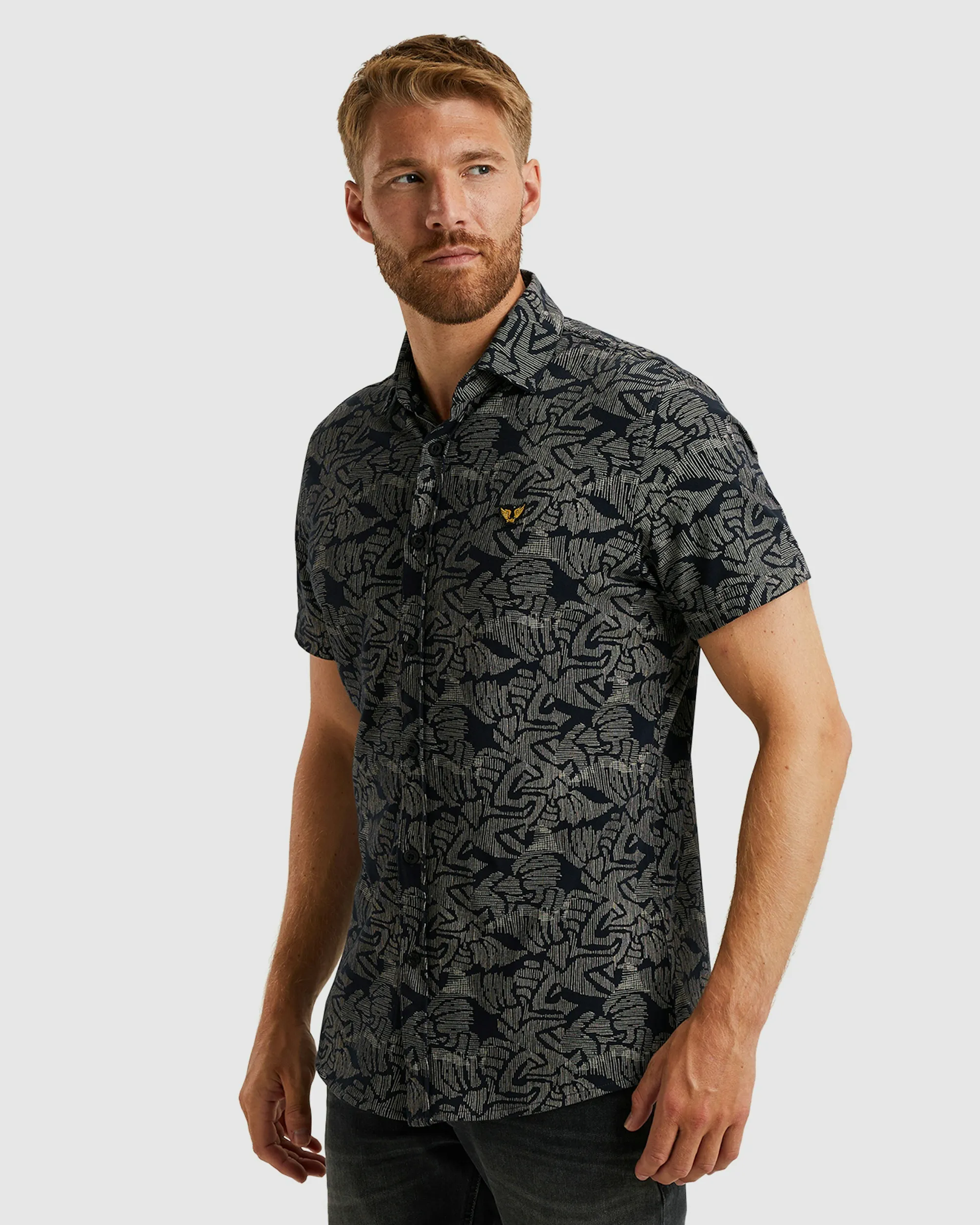 PME Legend Casual Overhemd KM Blauw 101400-001-L