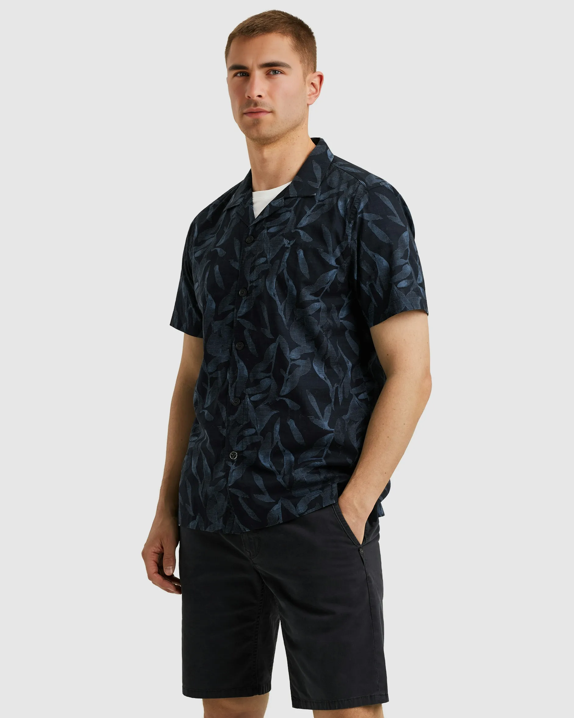 PME Legend Casual Overhemd KM Blauw 101466-001-L