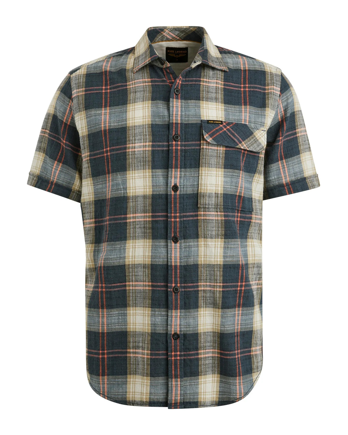 PME Legend Casual Overhemd KM Blauw 101469-001-L