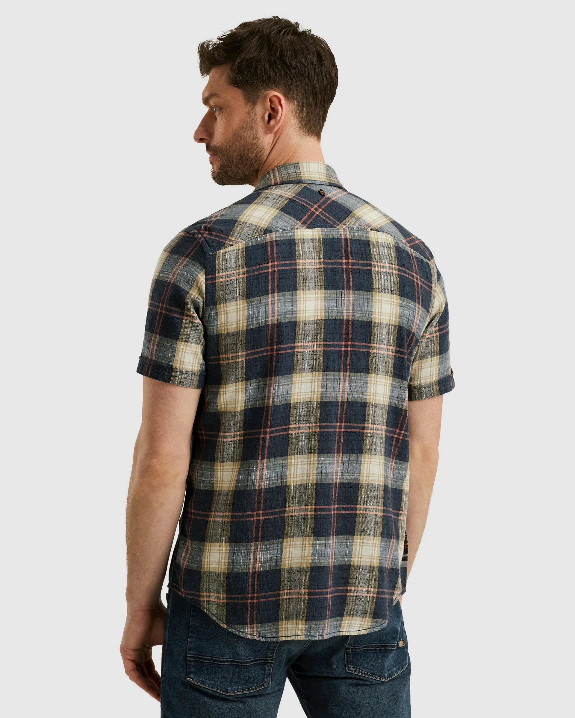 PME Legend Casual Overhemd KM Blauw 101469-001-L
