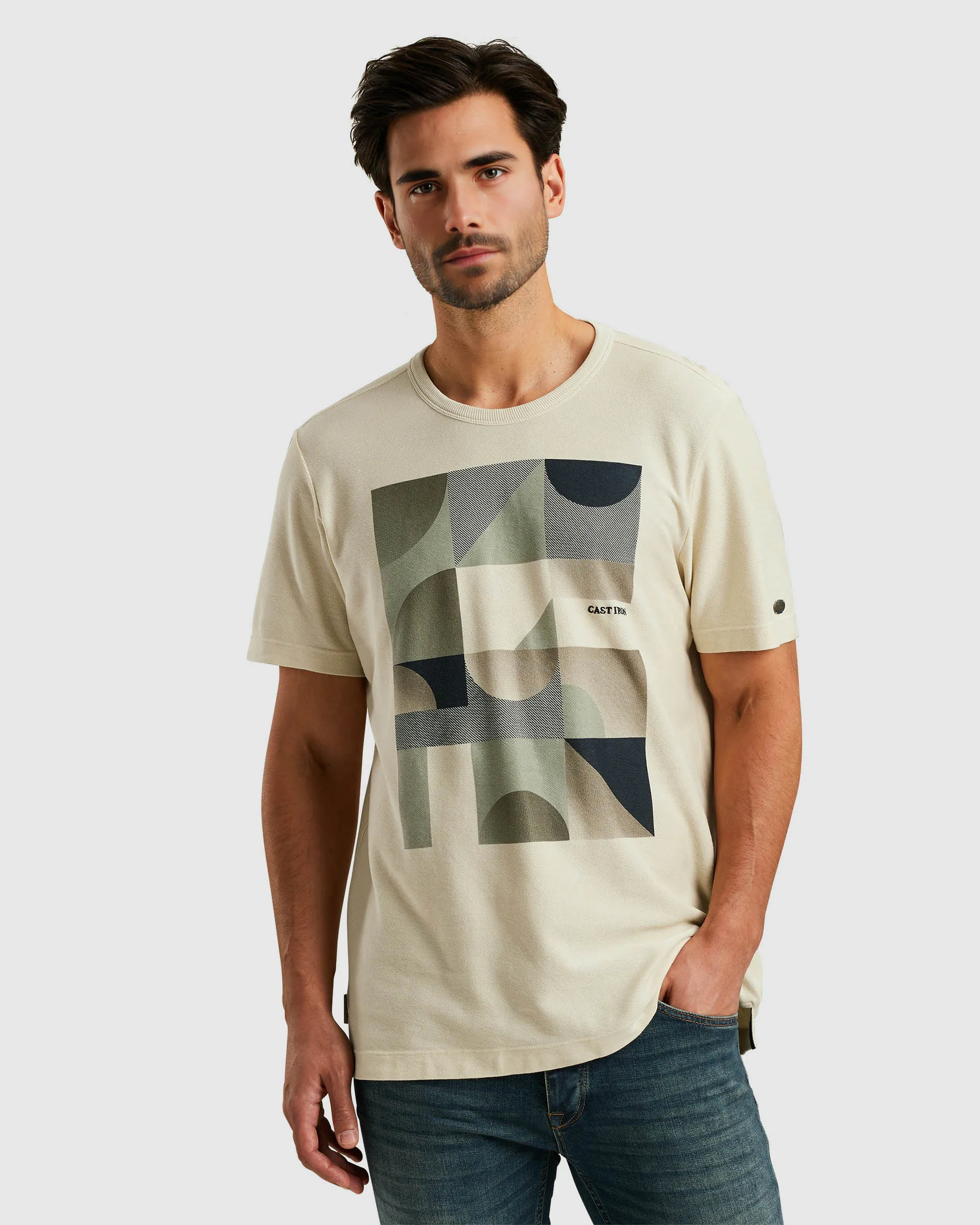 Cast Iron T-shirt KM Ecru 101511-001-L