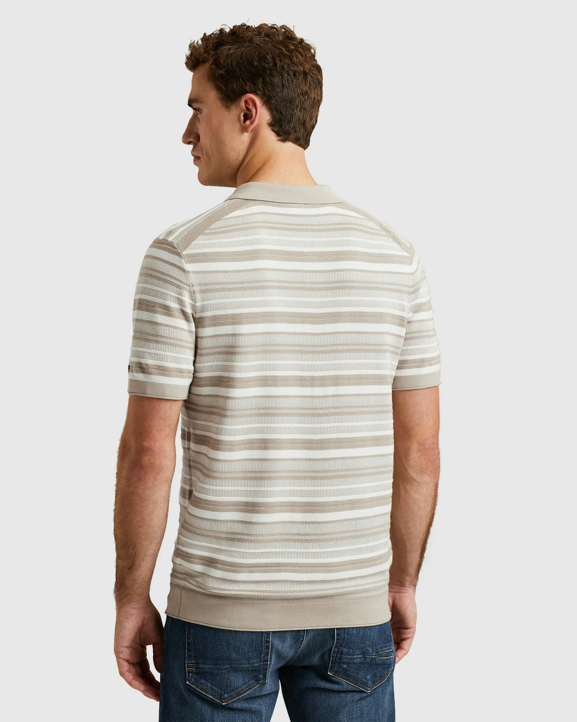 Cast Iron Polo Korte mouw Sand 101521-001-L