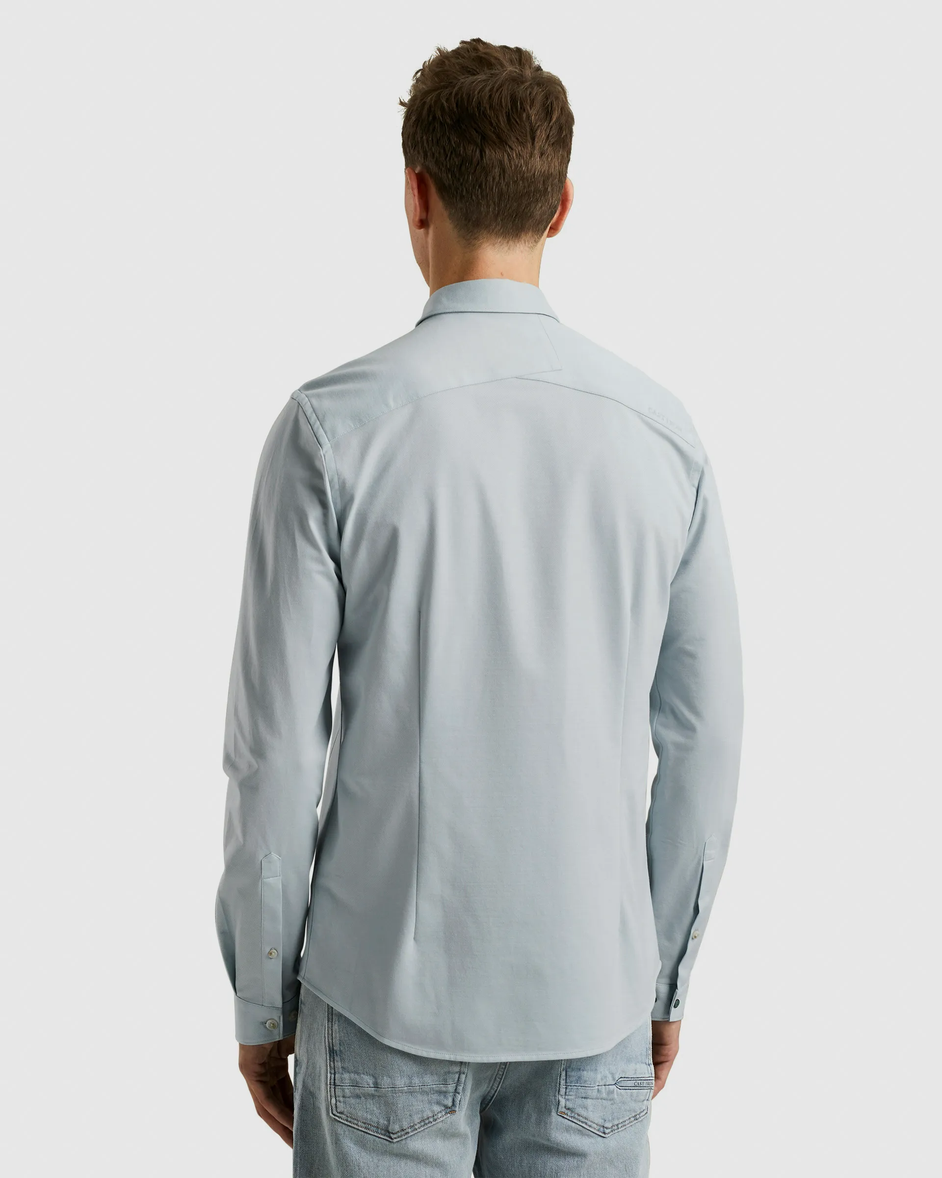 Cast Iron Casual Overhemd LM Blauw 101526-001-L