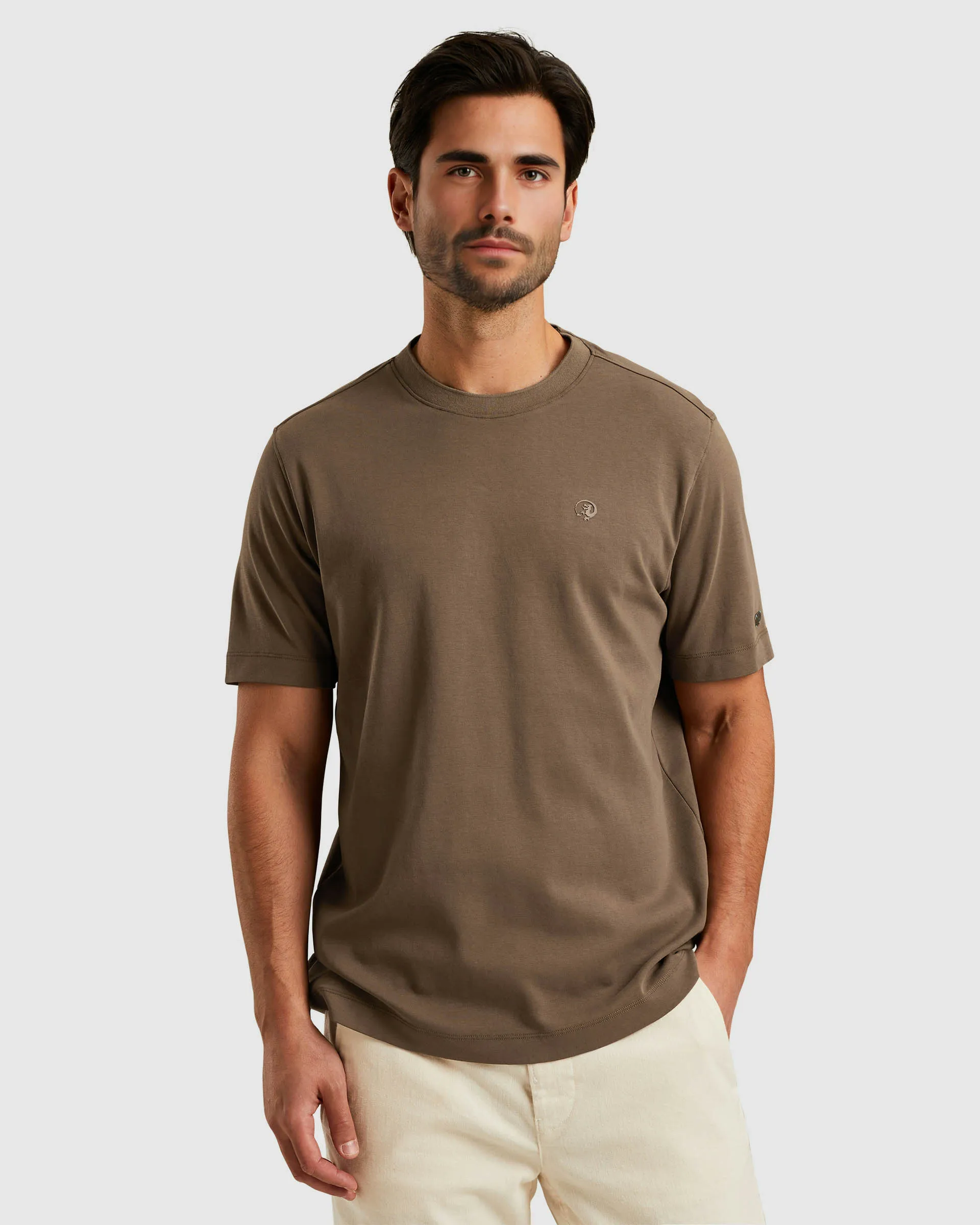 Cast Iron T-shirt KM Bruin 101535-001-L