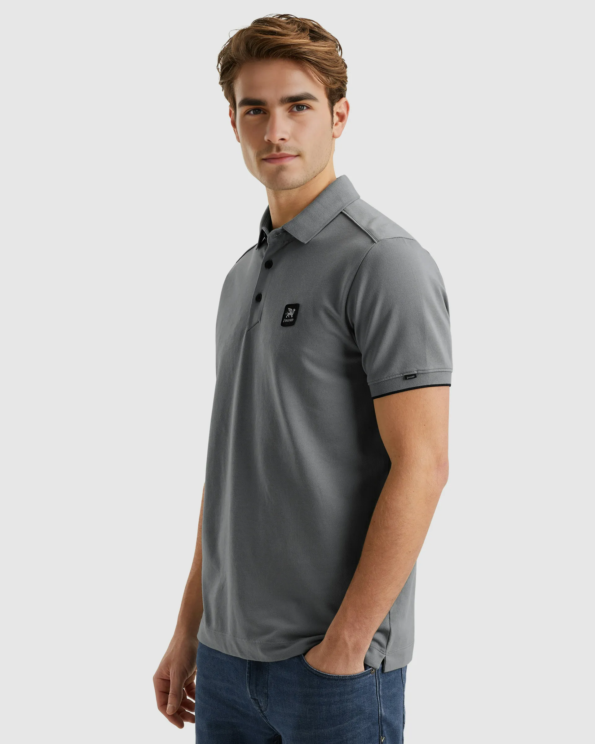 Vanguard Polo KM Antraciet 101594-001-L