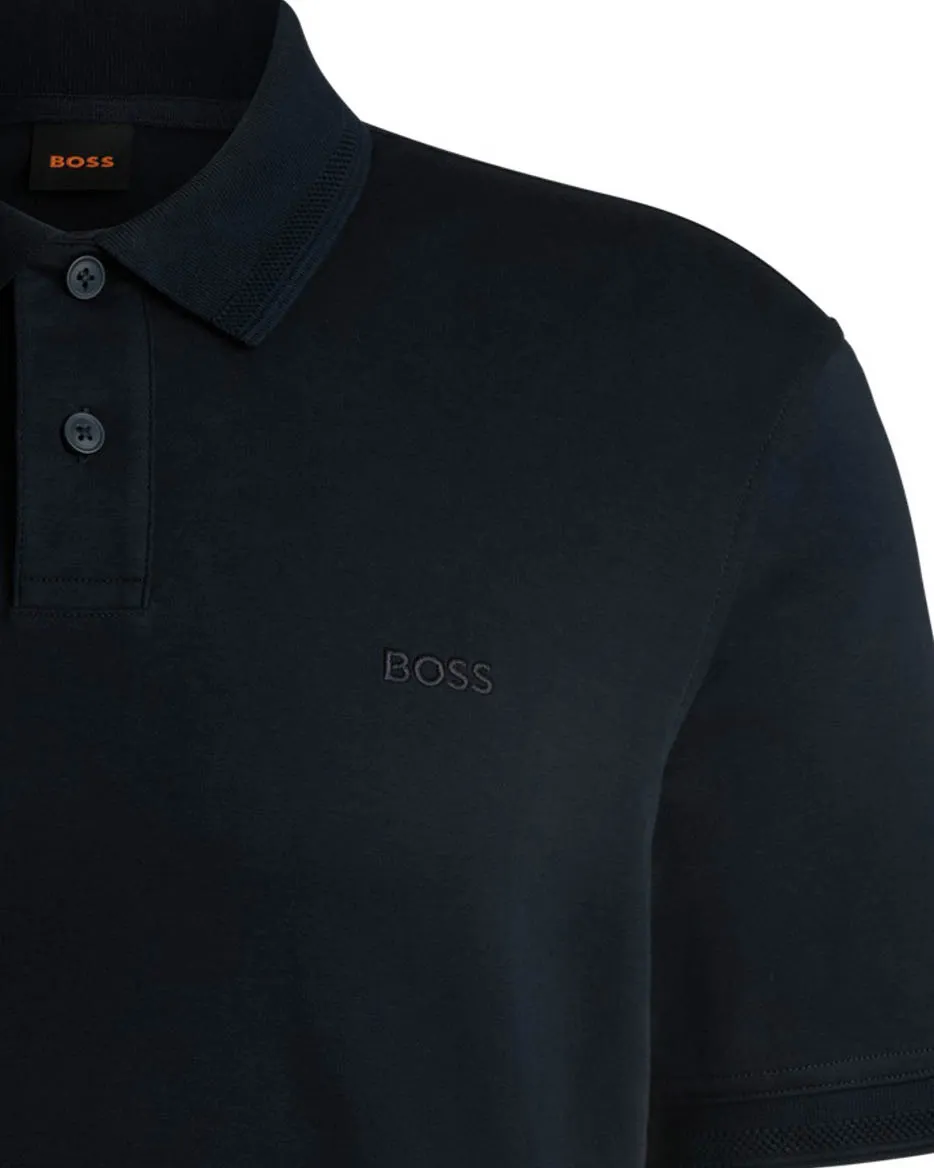 Boss Casual Pe_Interlock Polo KM Donker blauw 101709-001-L