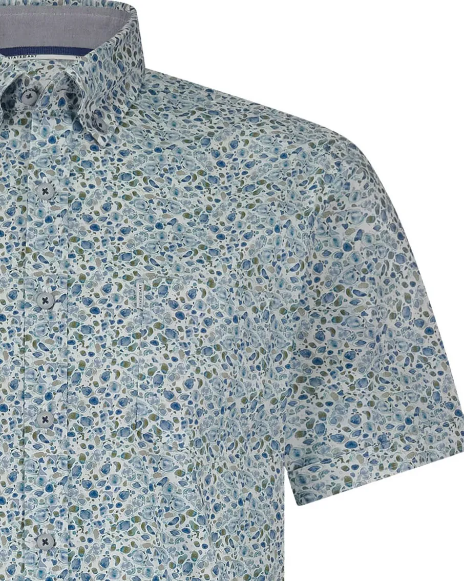 State of Art Casual Overhemd KM Wit ruit 101771-001-4XL