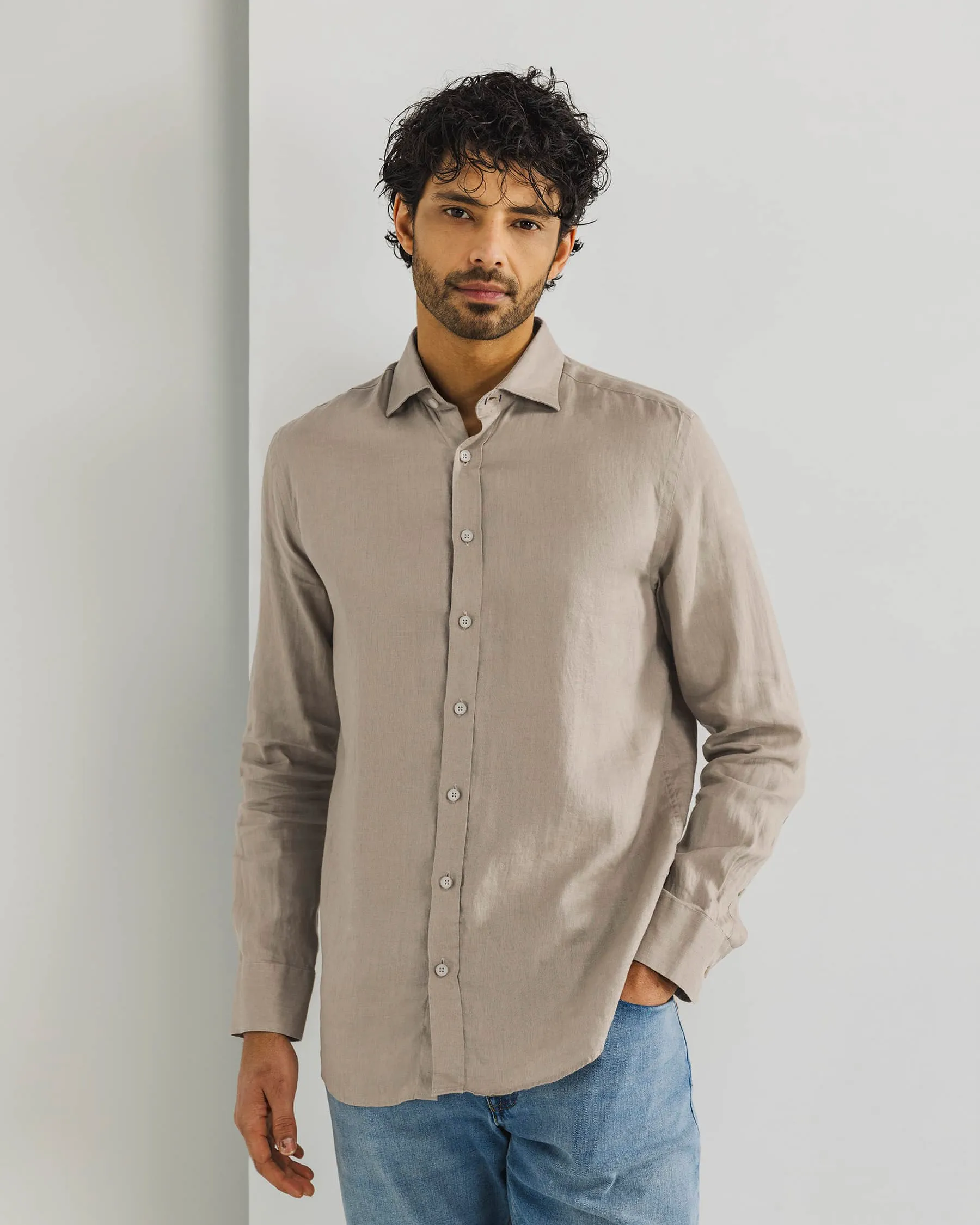 State of Art Casual Overhemd LM Beige 101790-001-4XL