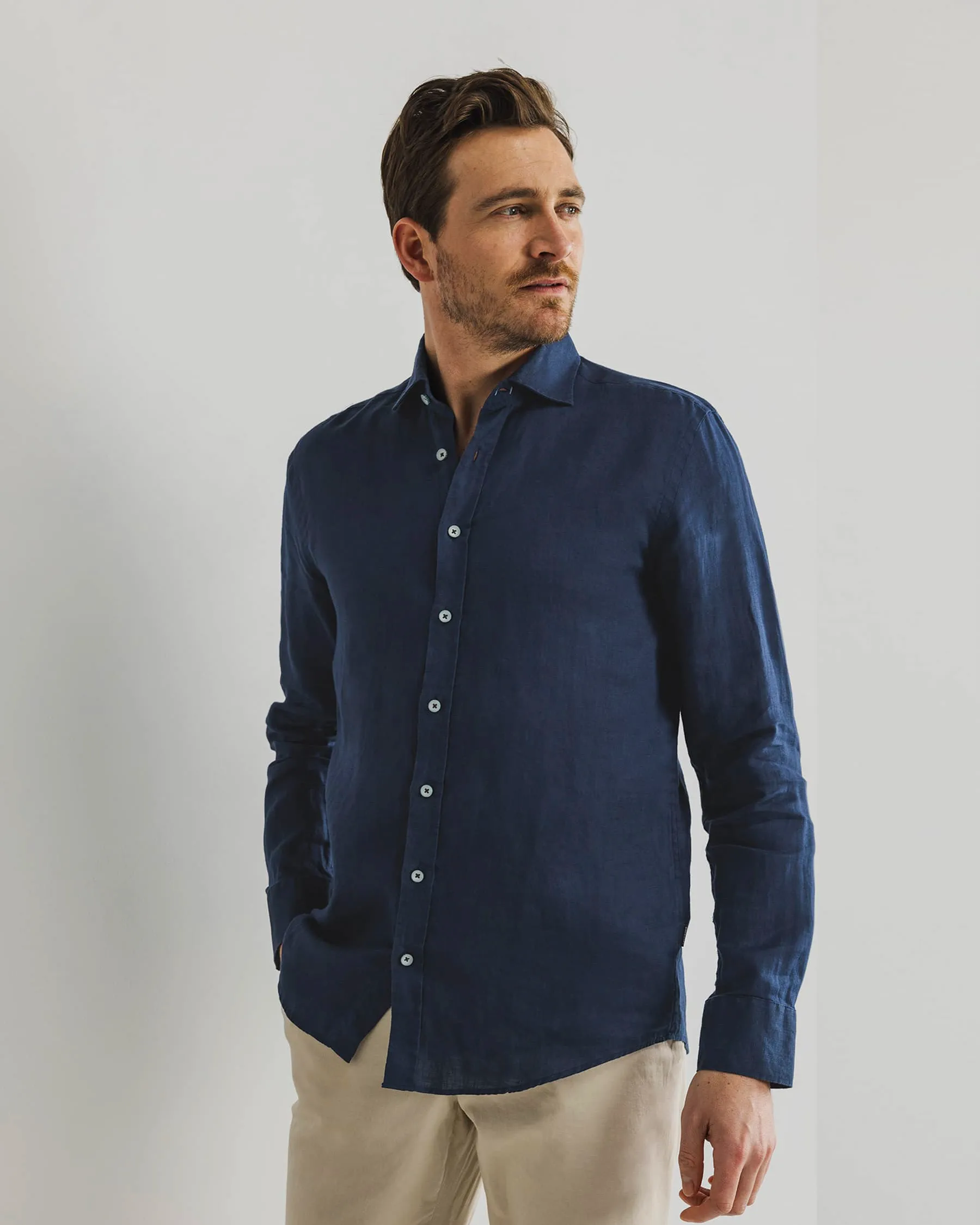 State of Art Casual Overhemd LM Donker blauw 101794-001-4XL