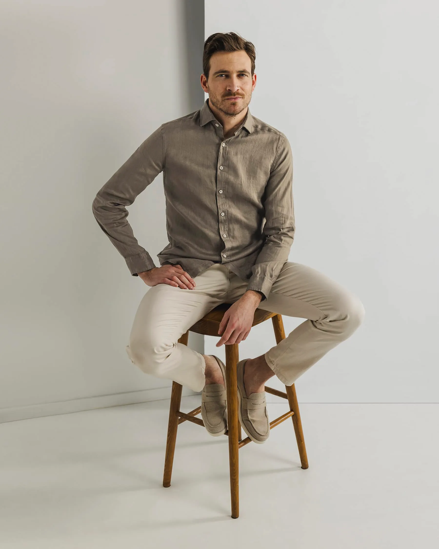State of Art Casual Overhemd LM Bruin 101795-001-4XL