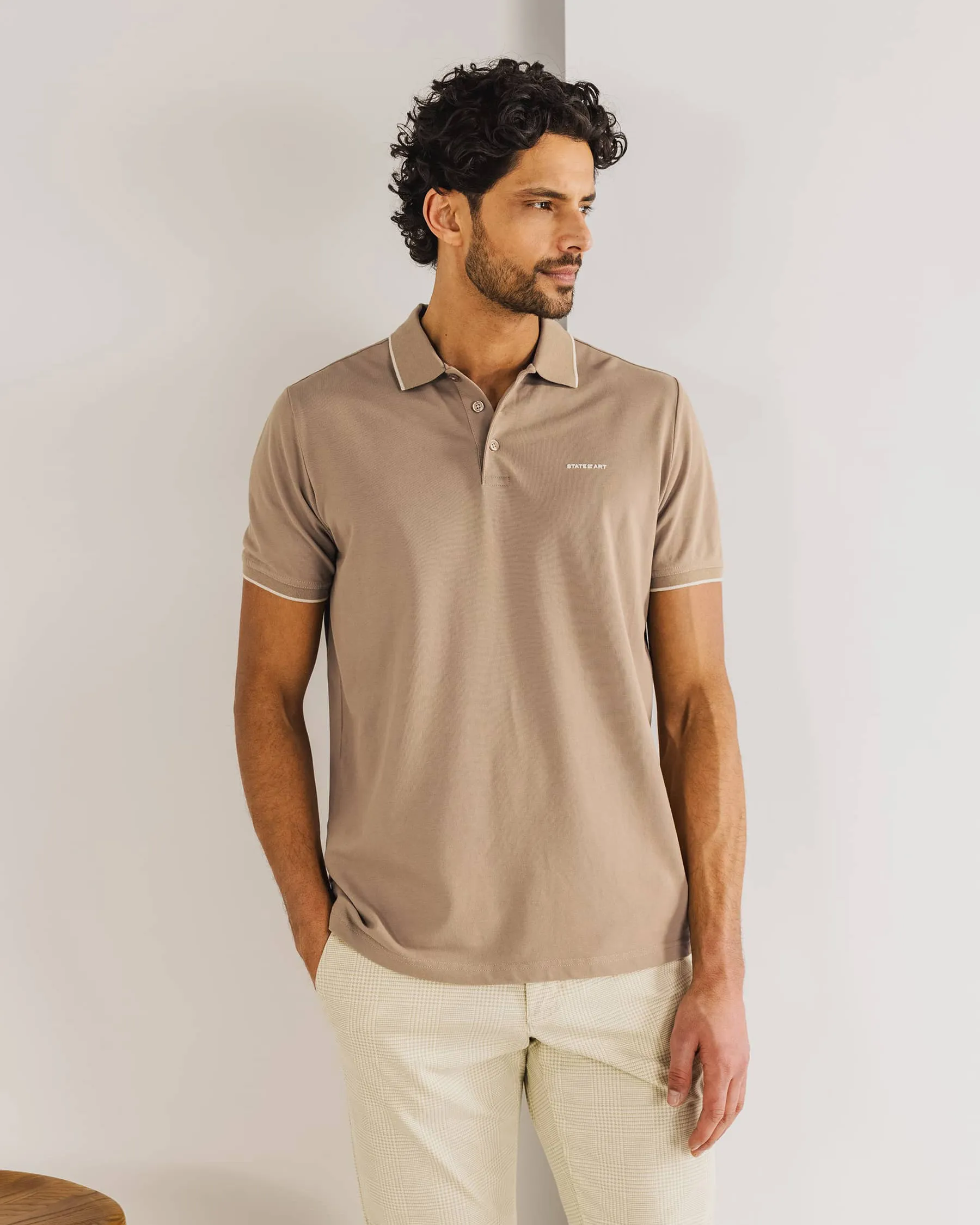 State of Art Polo KM Beige 101797-001-4XL
