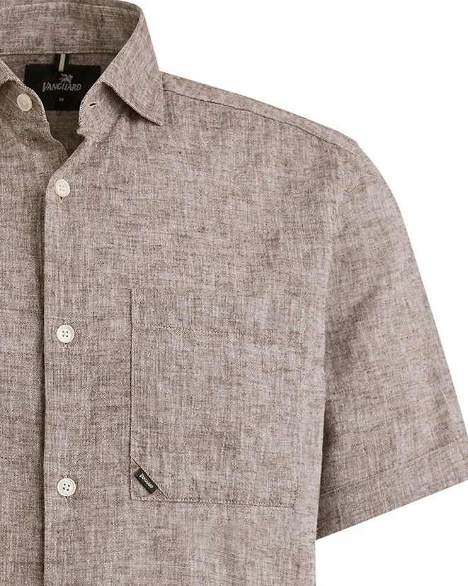 Vanguard Casual Overhemd KM Bruin 101907-001-L