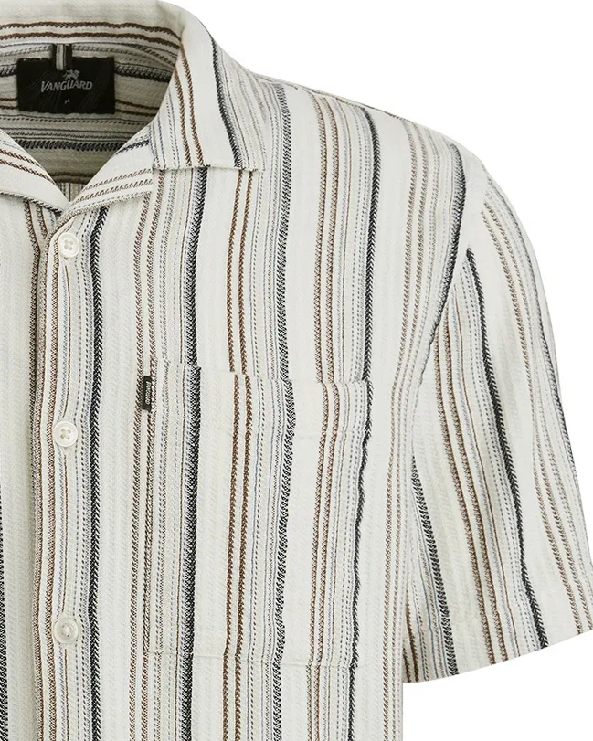 Vanguard Casual Overhemd KM Ecru 101908-001-L