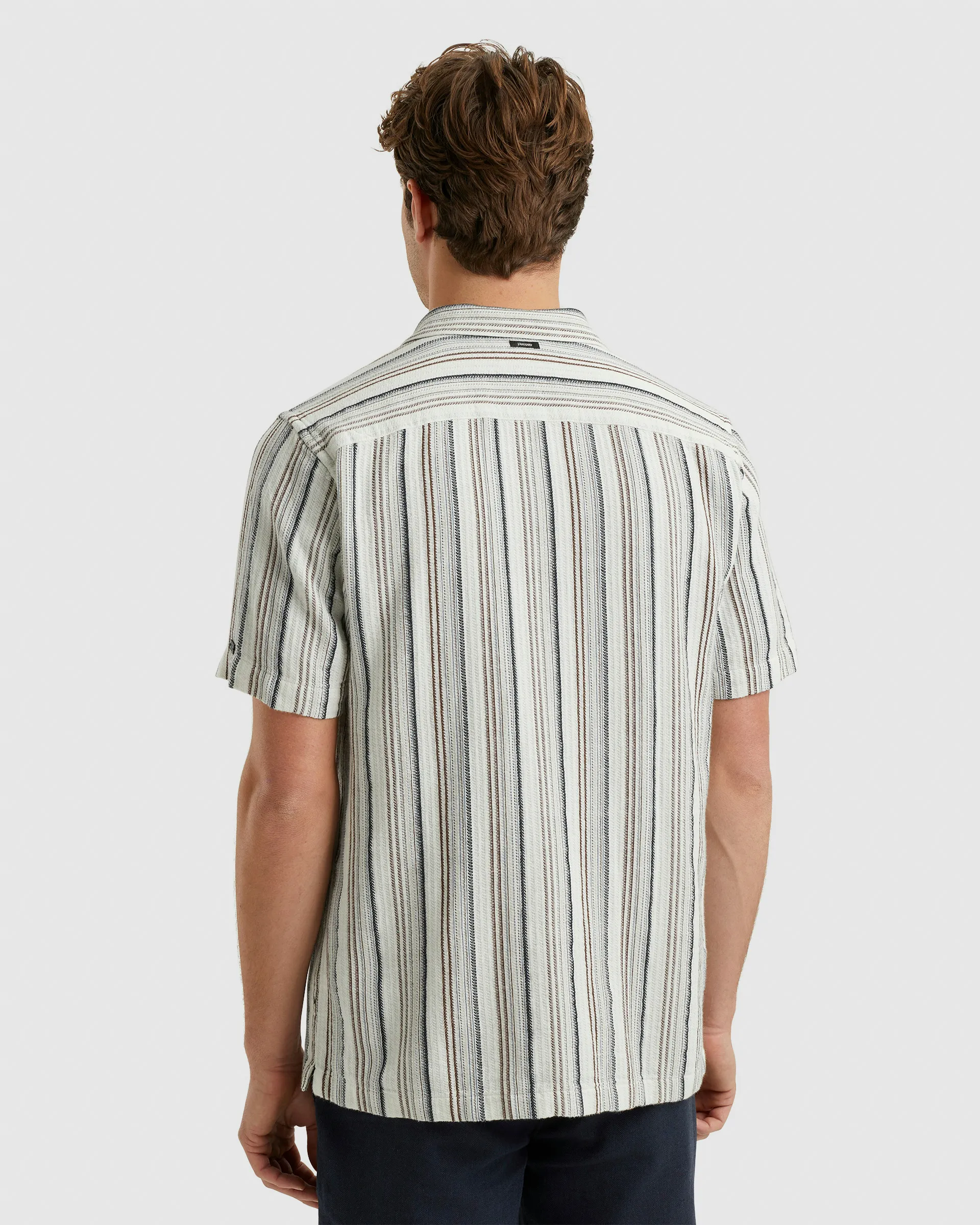 Vanguard Casual Overhemd KM Ecru 101908-001-L