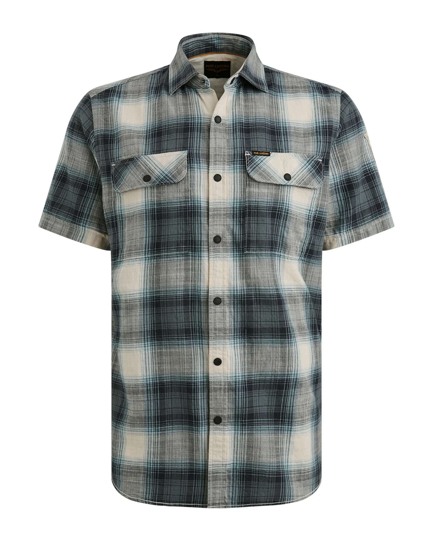 PME Legend Casual Overhemd KM Blauw 101921-001-L
