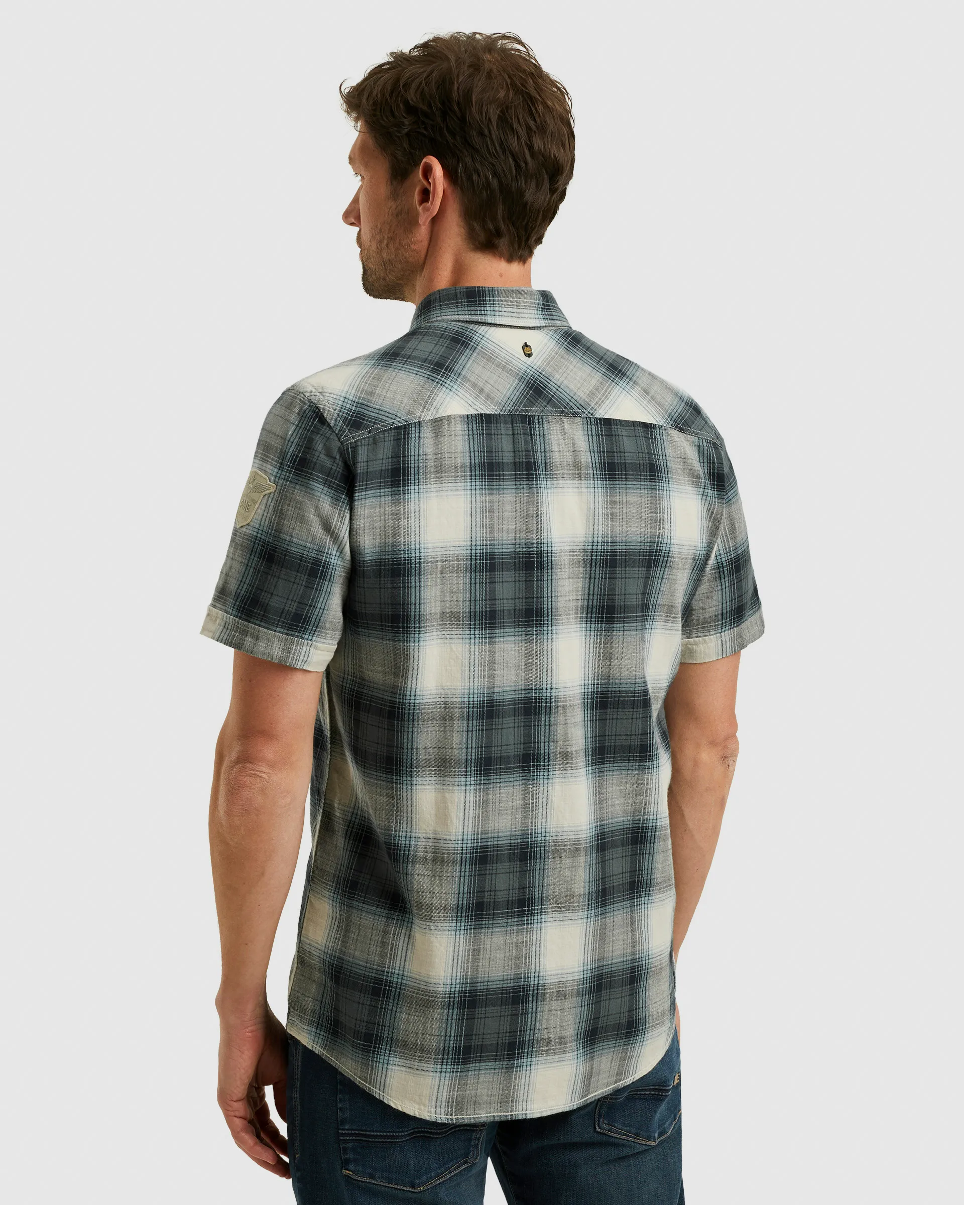 PME Legend Casual Overhemd KM Blauw 101921-001-L