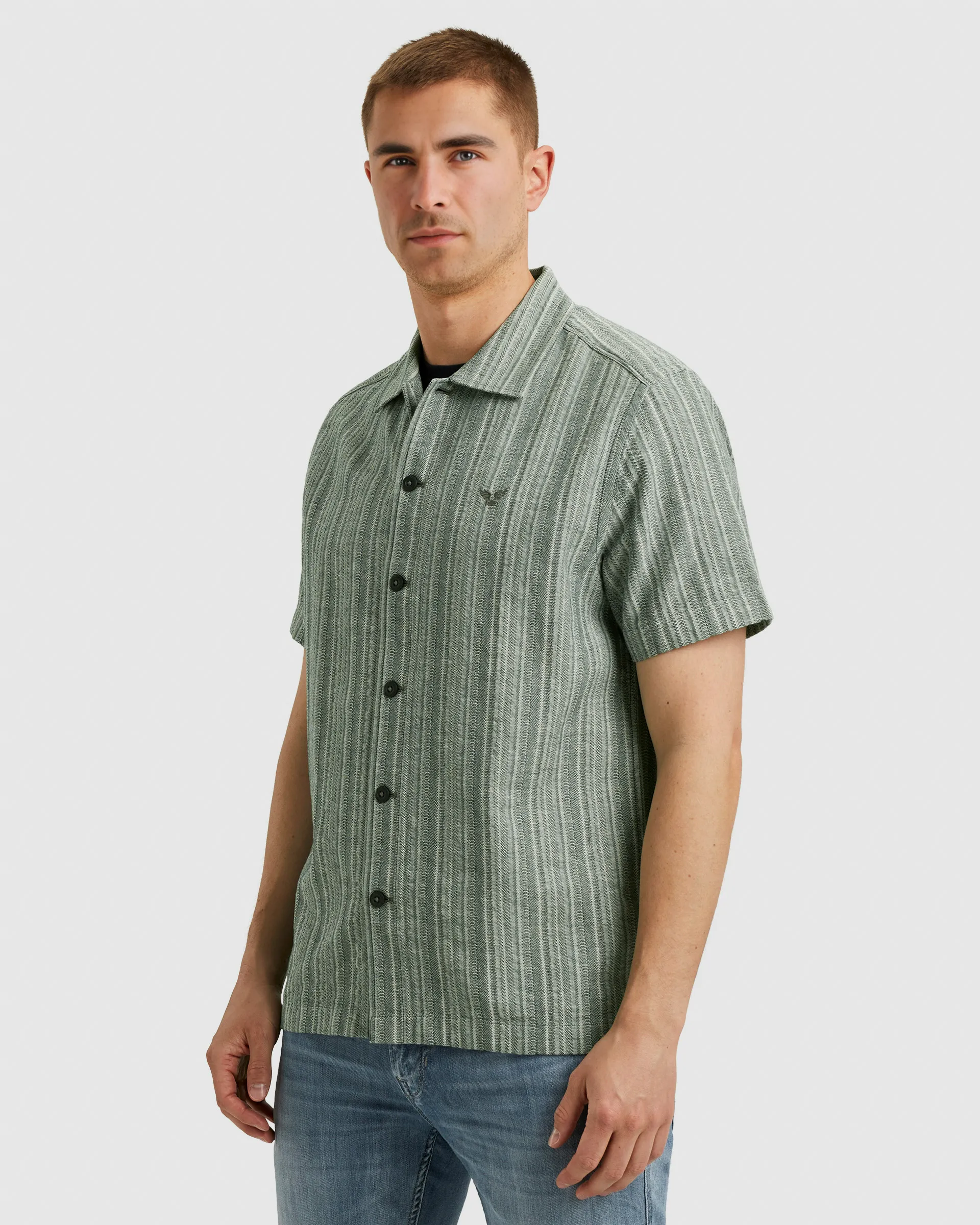 PME Legend Casual Overhemd KM Antraciet 101922-001-L