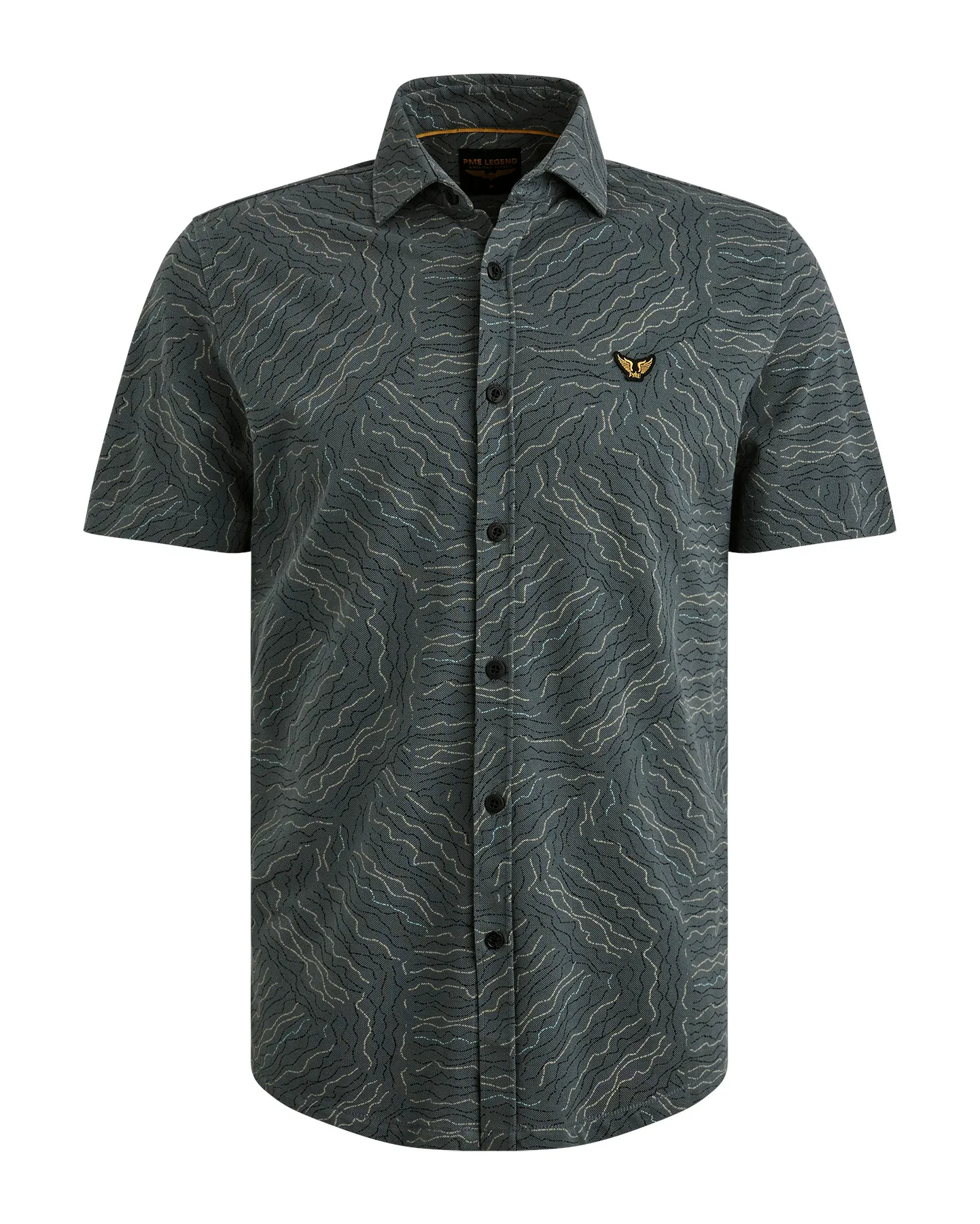 PME Legend Casual Overhemd KM Antraciet 101926-001-L