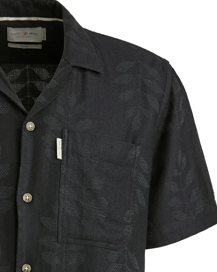 Cast Iron Casual Overhemd KM Blauw 102000-001-L