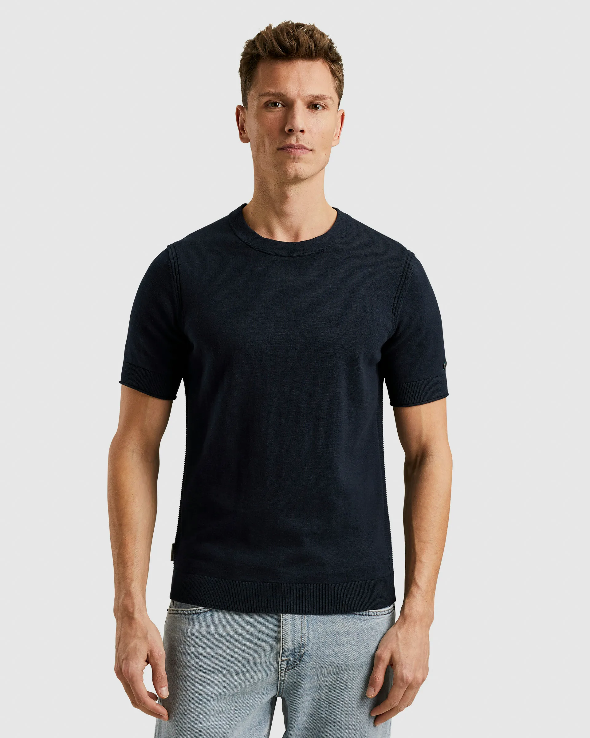 Cast Iron T-shirt KM Blauw 102003-001-L