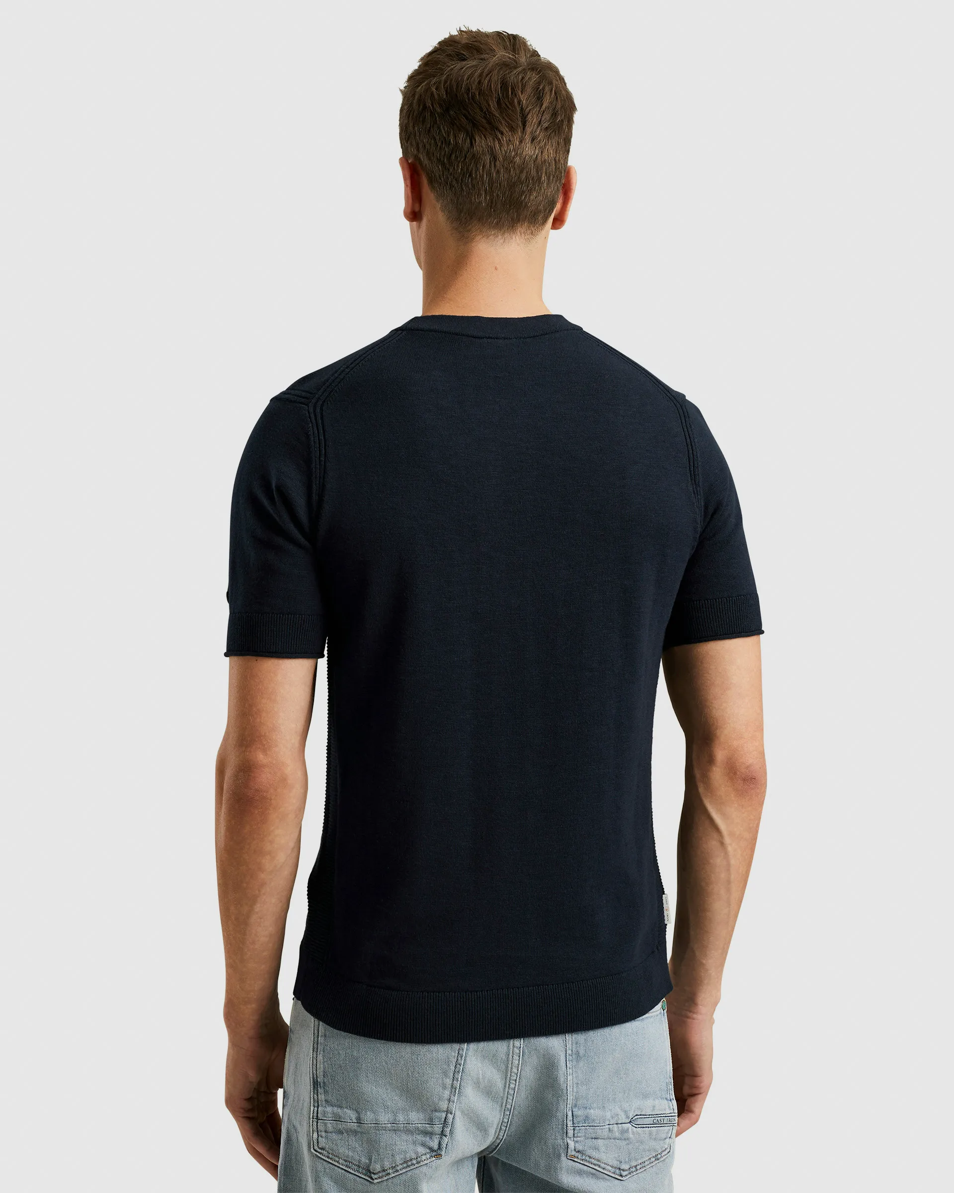 Cast Iron T-shirt KM Blauw 102003-001-L