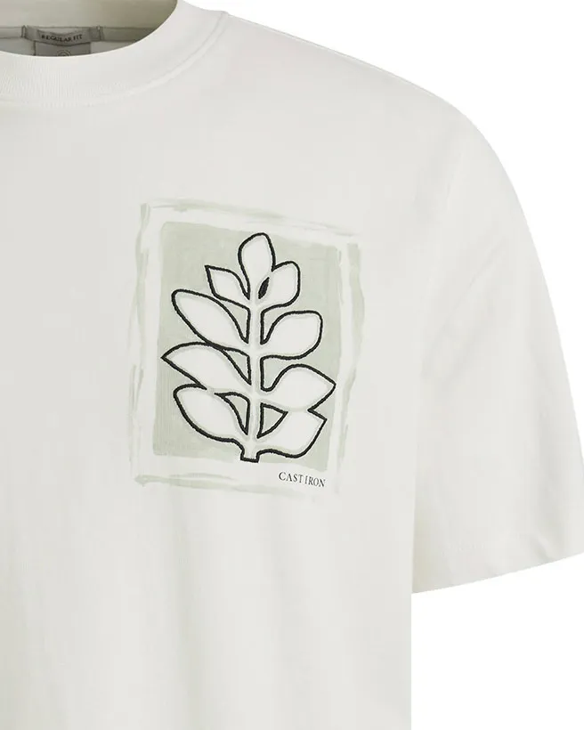 Cast Iron T-shirt KM Wit 102010-001-L