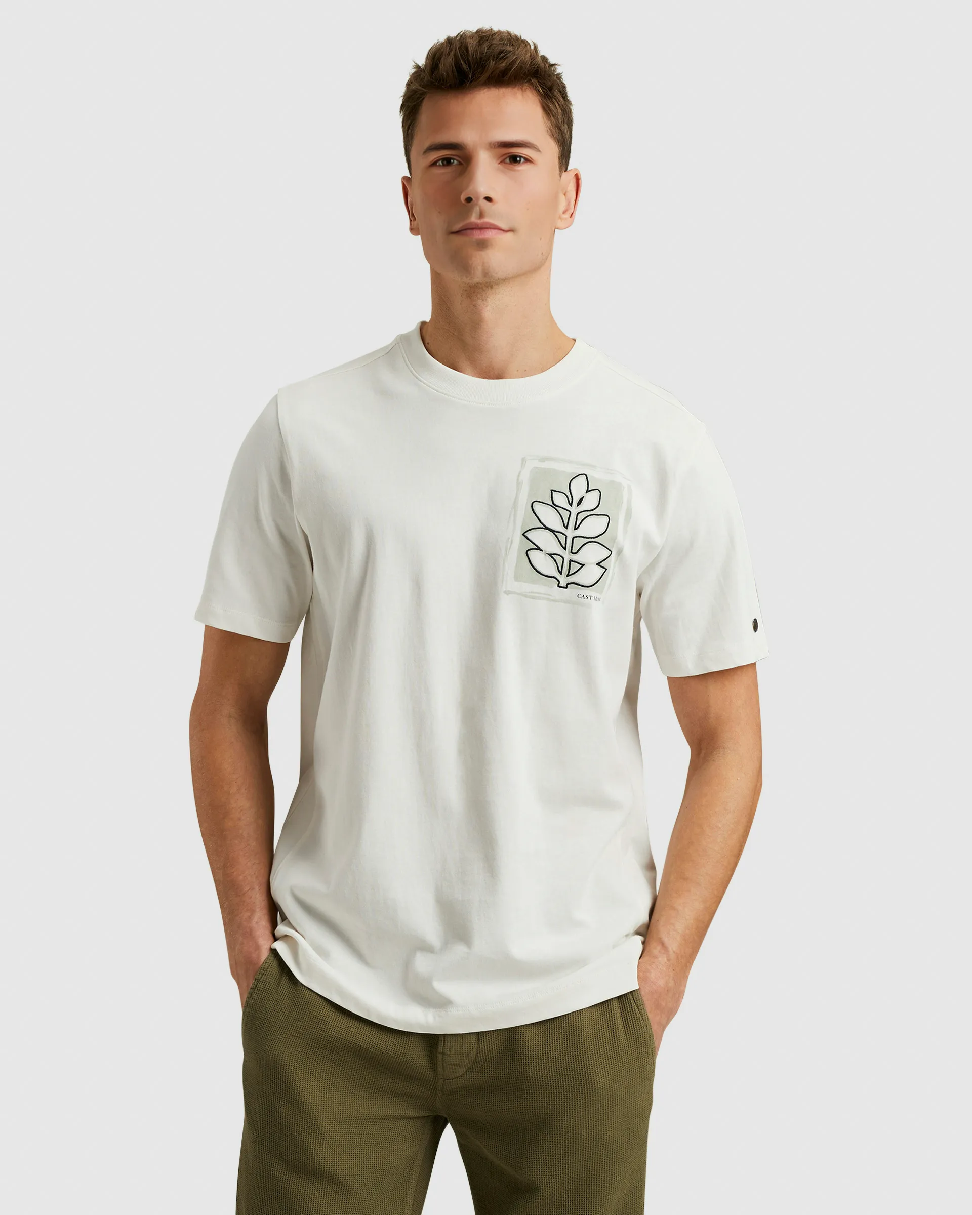 Cast Iron T-shirt KM Wit 102010-001-L