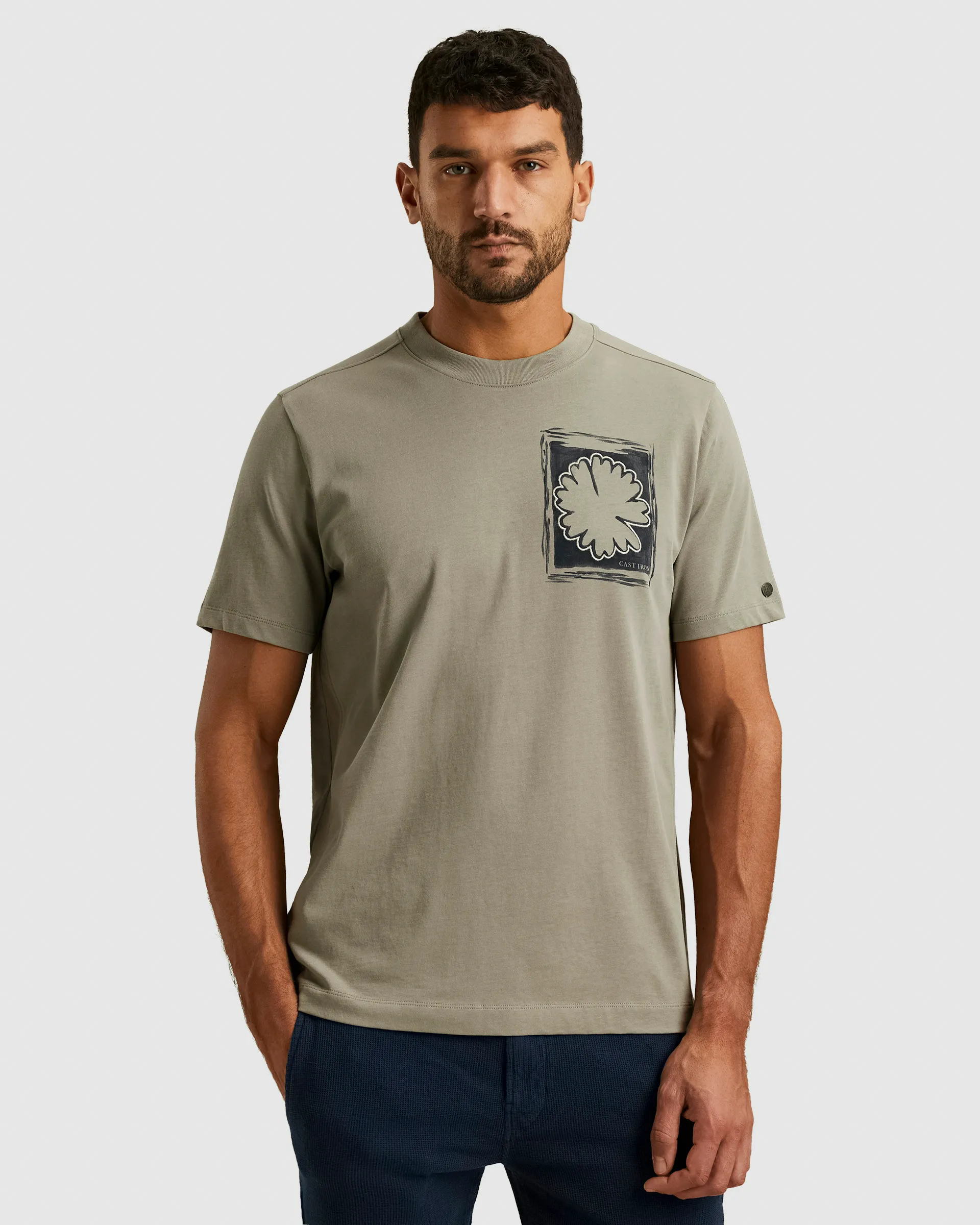 Cast Iron T-shirt KM Bruin 102011-001-L