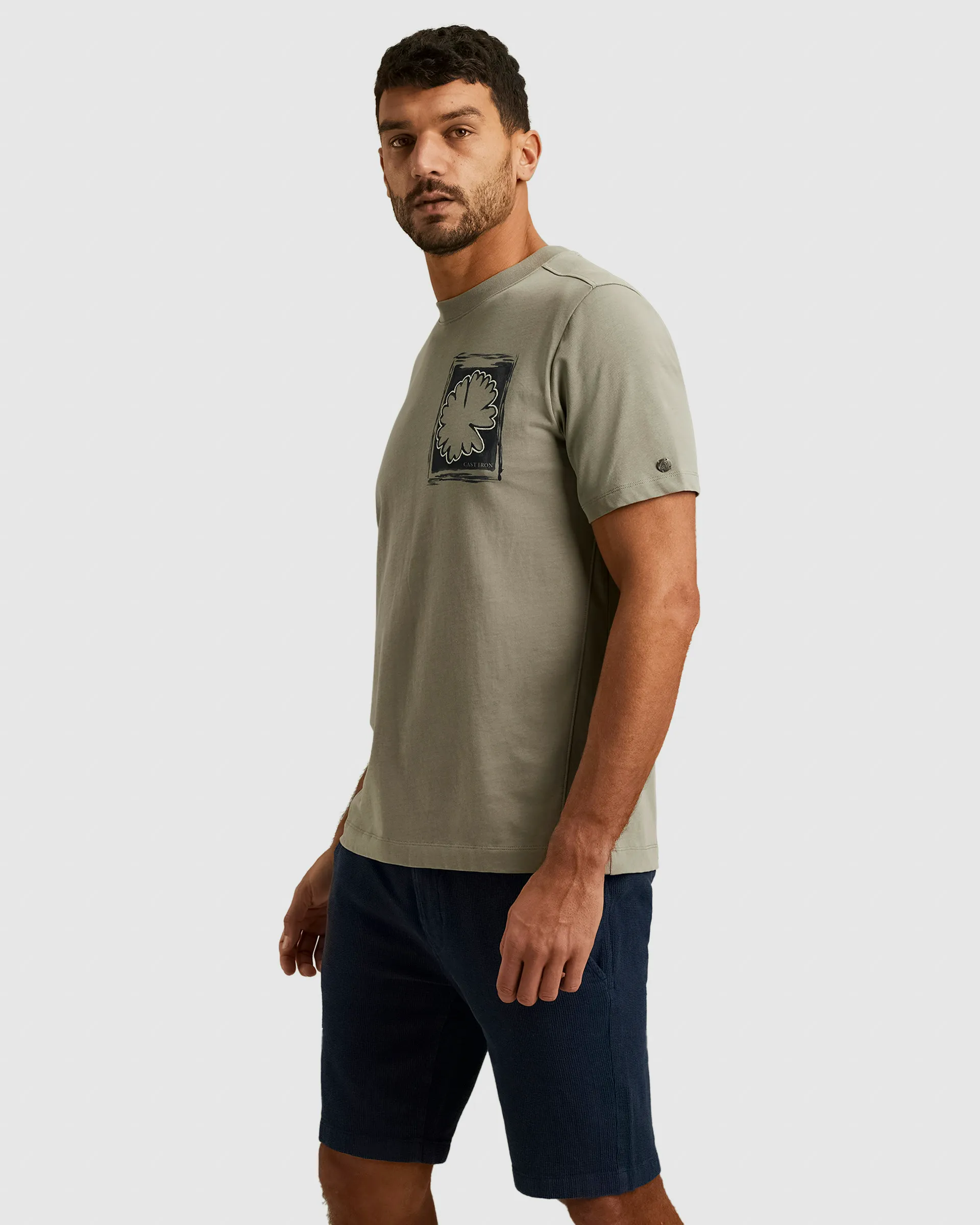 Cast Iron T-shirt KM Bruin 102011-001-L