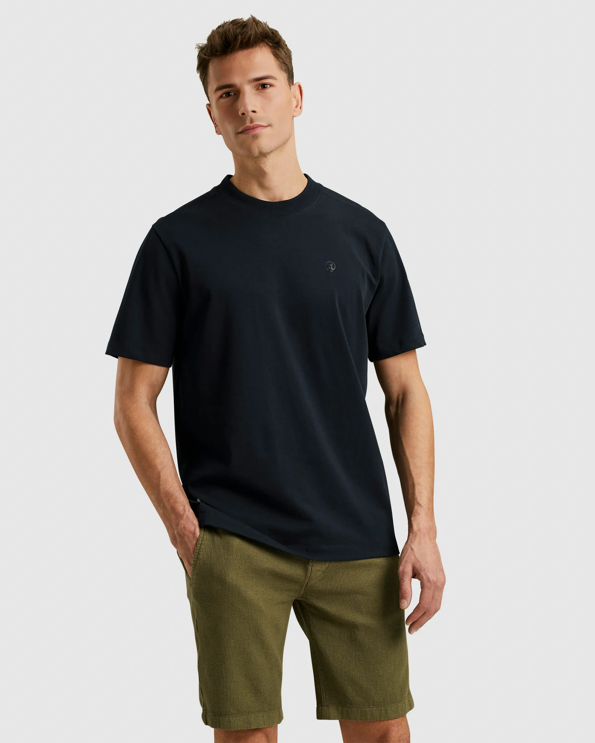 Cast Iron T-shirt KM Blauw 102012-001-L
