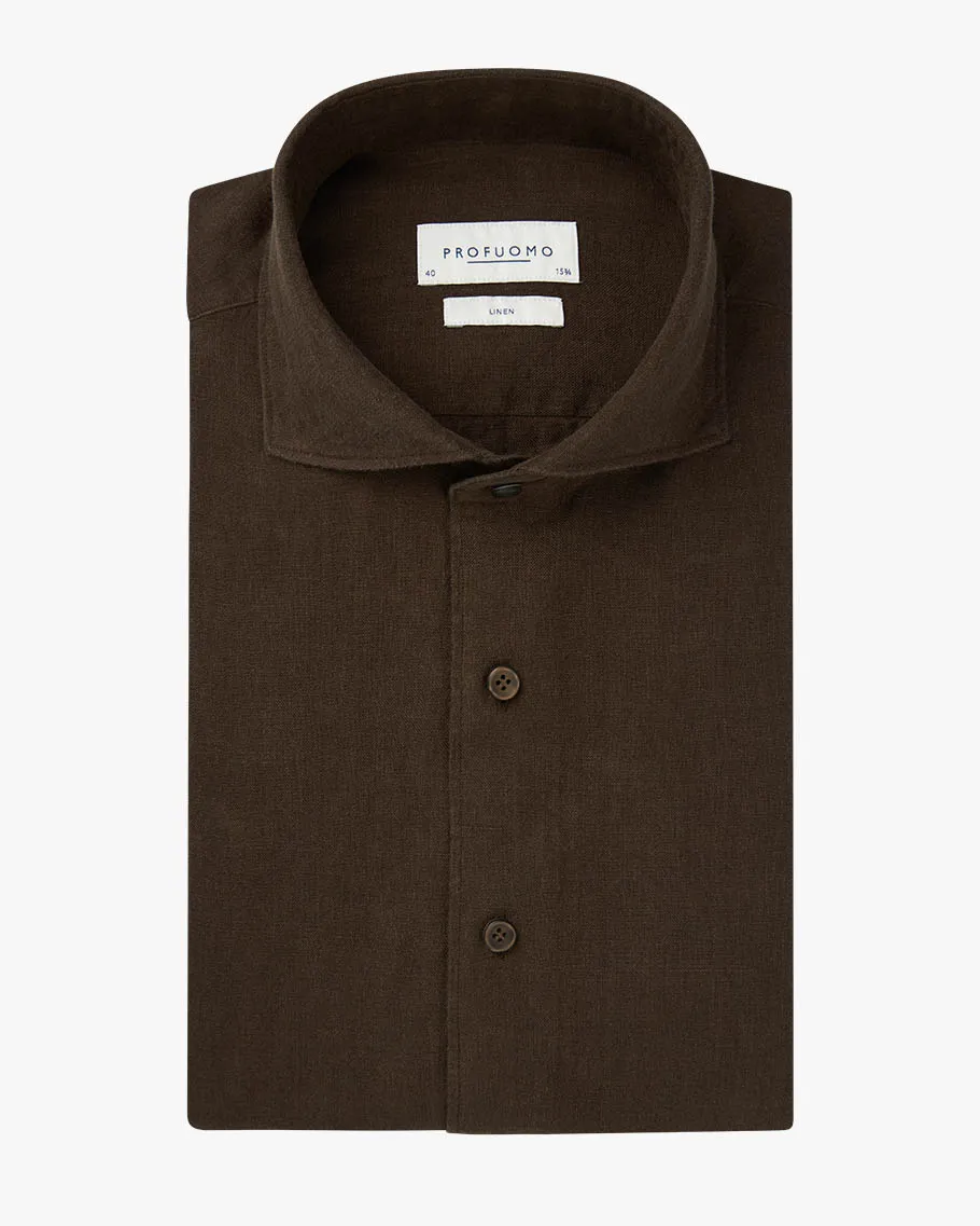 Profuomo Overhemd LM Camel 102046-001-38