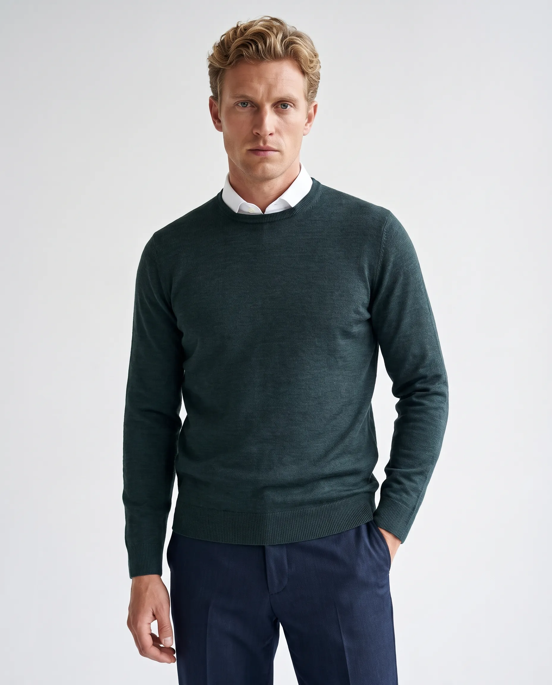 Recall Trui O-hals Dark green 102090-005-L