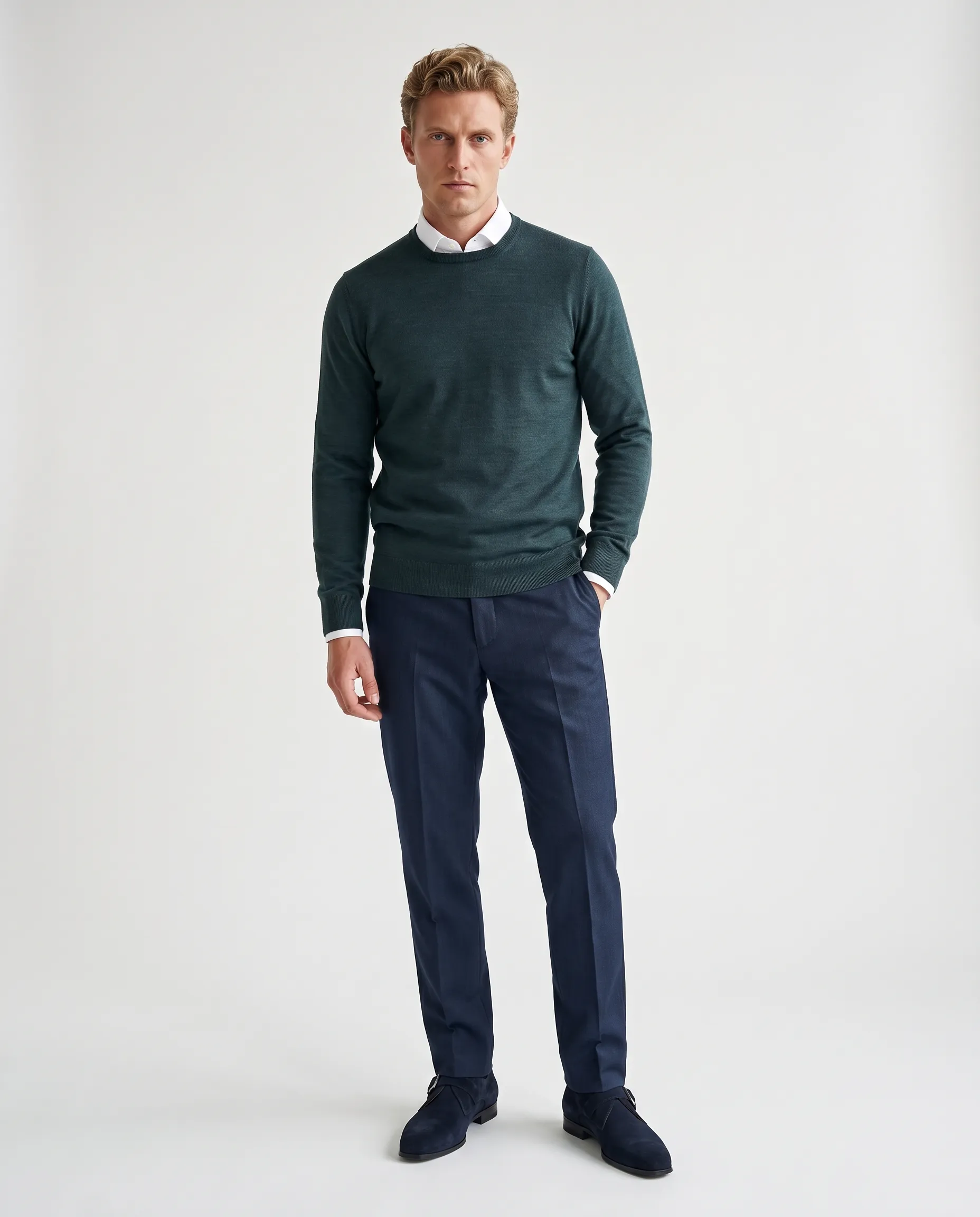 Recall Trui O-hals Dark green 102090-005-L