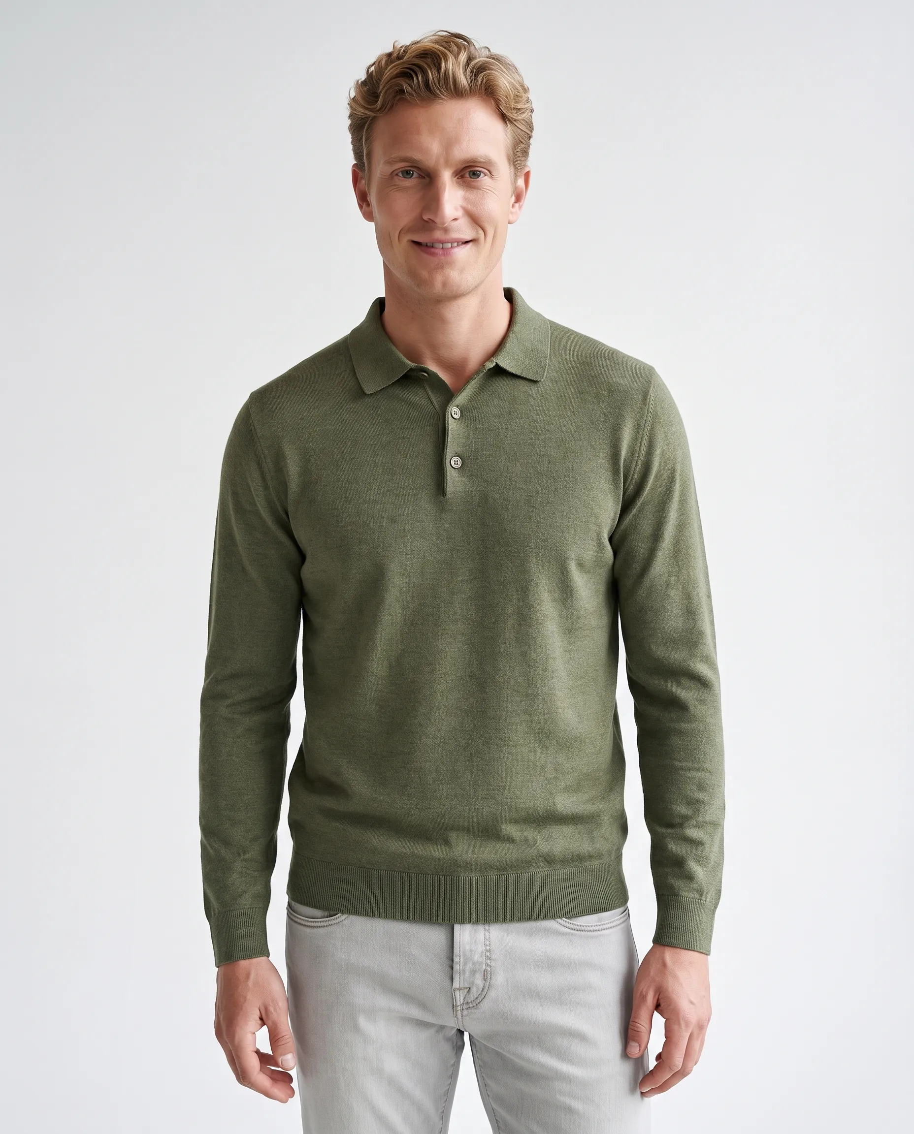 The BLUEPRINT Premium Polo Donkergroen uni 102093-003-L