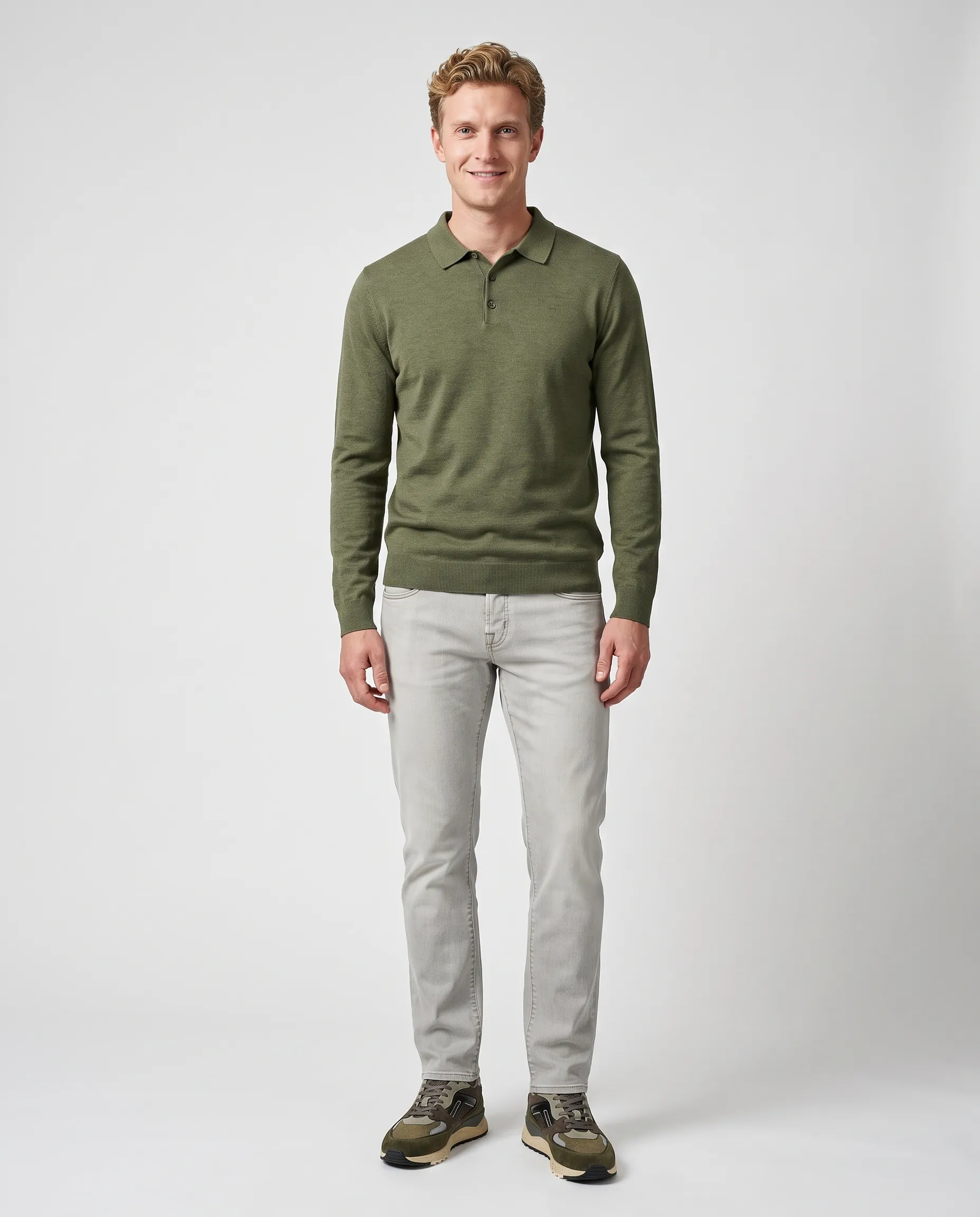 The BLUEPRINT Premium Polo Donkergroen uni 102093-003-L