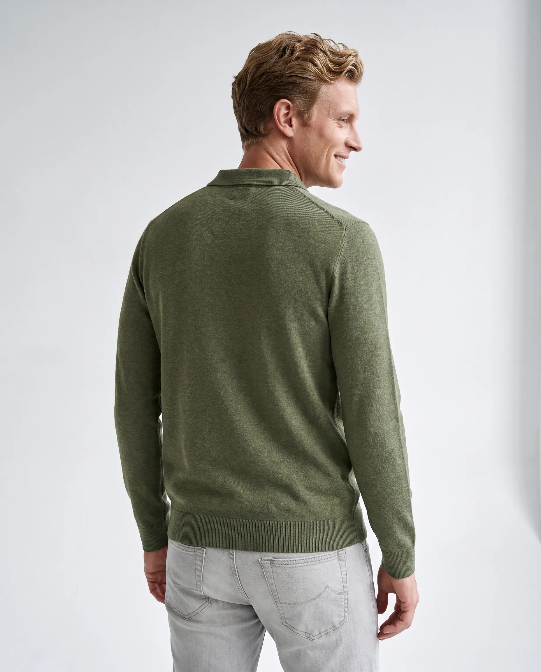 The BLUEPRINT Premium Polo Donkergroen uni 102093-003-L