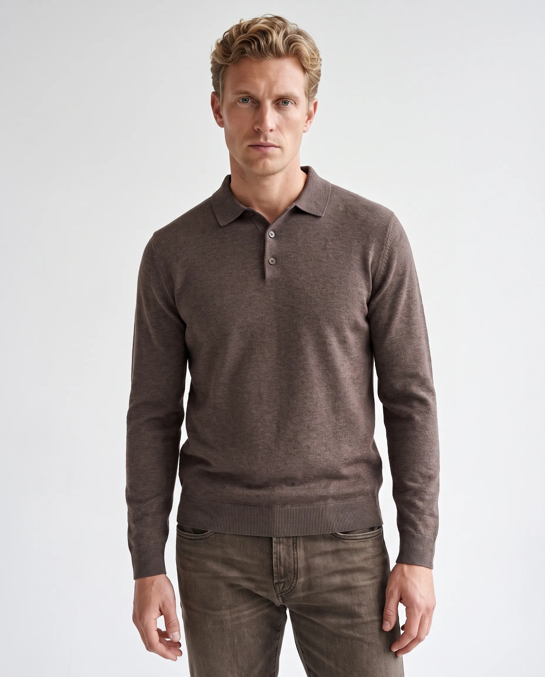 The BLUEPRINT Premium Polo Coffe Bean 102093-009-L