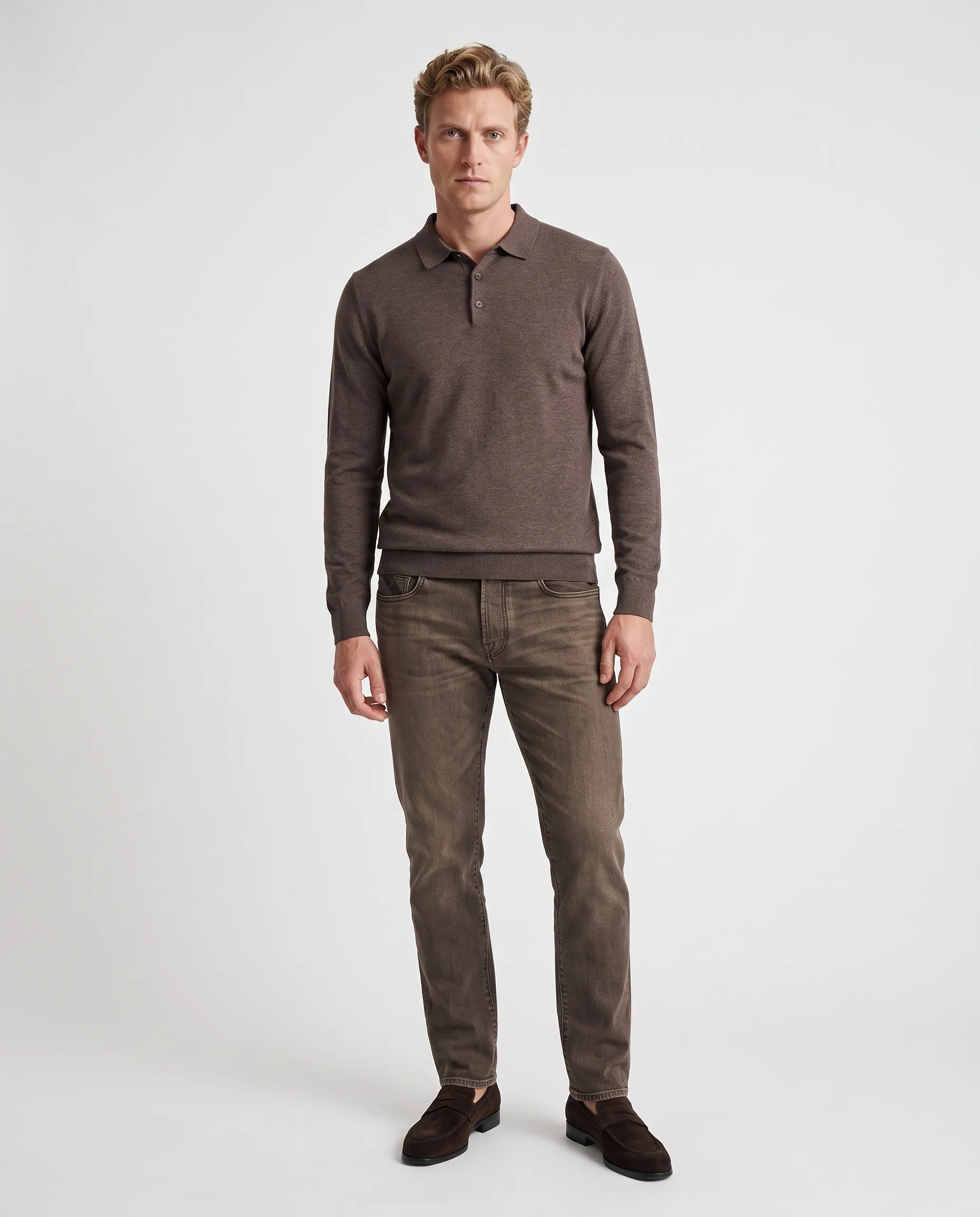 The BLUEPRINT Premium Polo Coffe Bean 102093-009-L