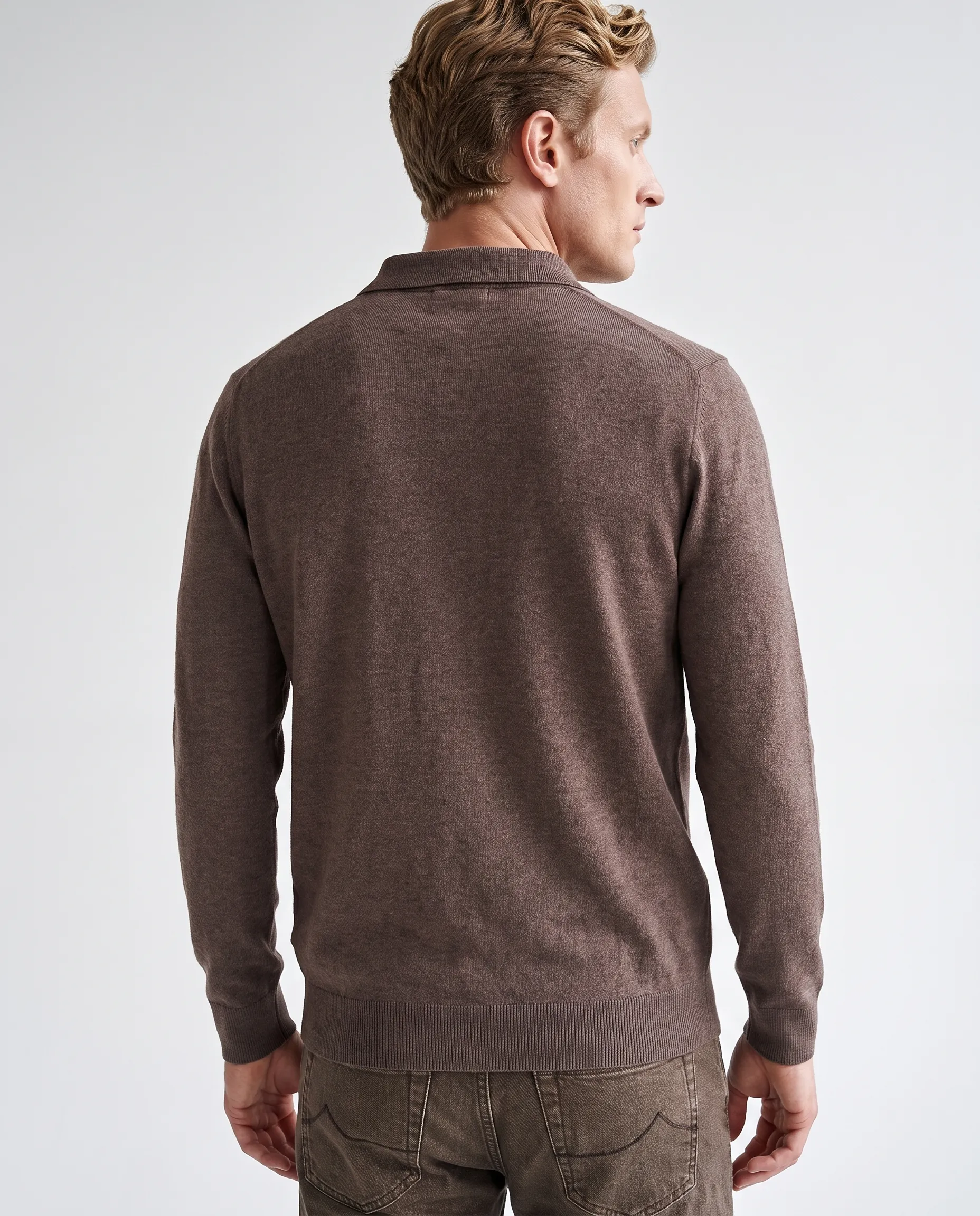 The BLUEPRINT Premium Polo Coffe Bean 102093-009-L