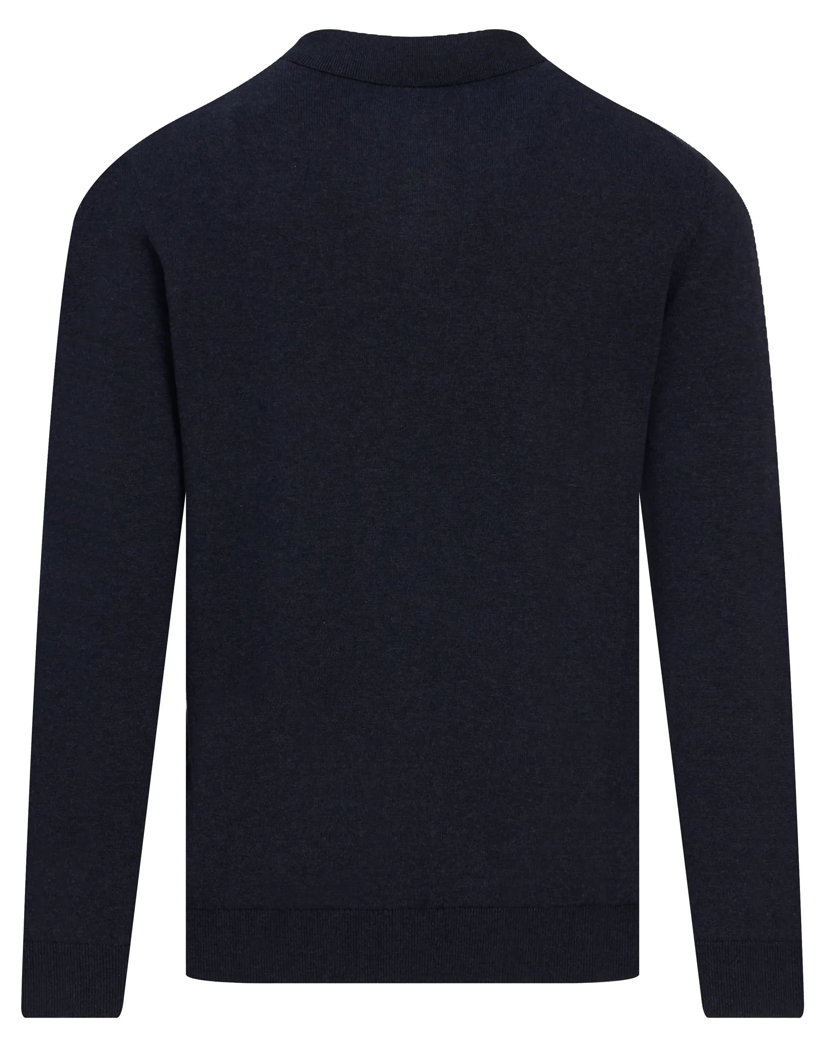 The BLUEPRINT Premium Polo Lange mouw Donkerblauw uni 102185-001