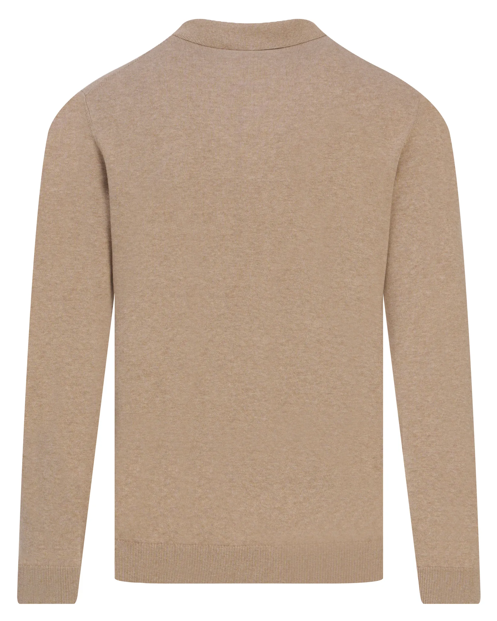 The BLUEPRINT Premium Polo Lange mouw Beige uni 102185-003
