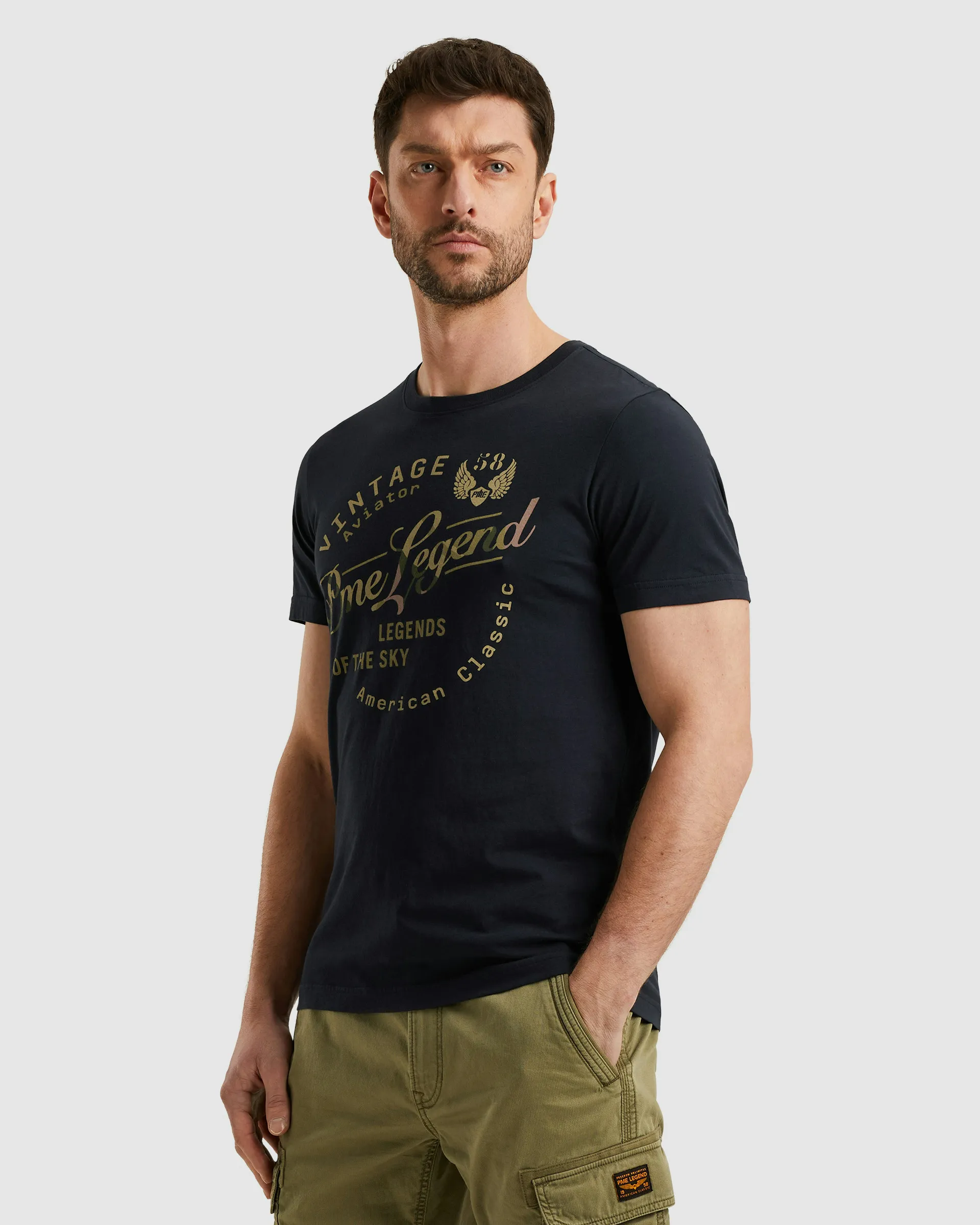 PME Legend T-shirt SS Blauw 102545-001-L