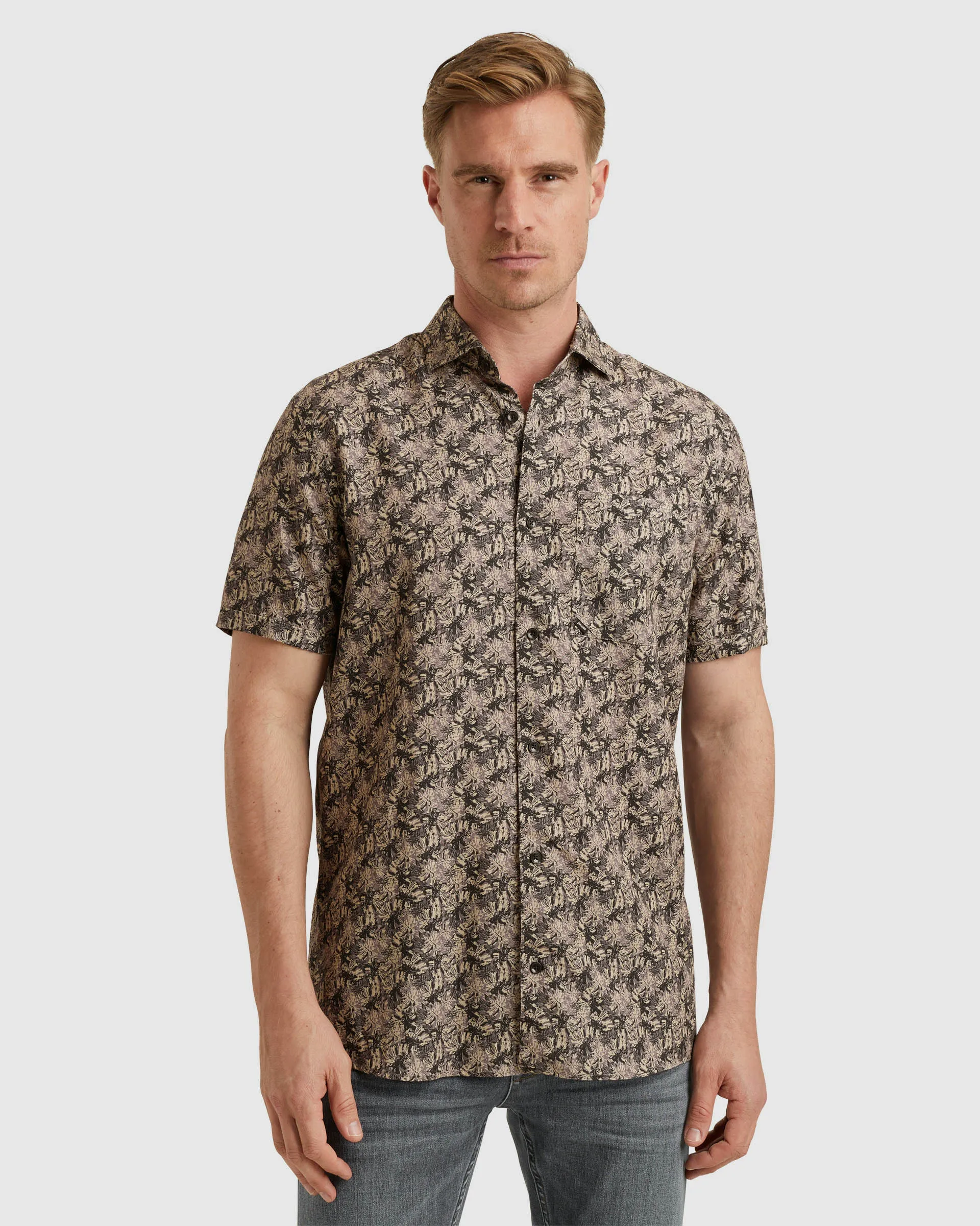 Vanguard Casual shirt SS Blauw 102574-001-L