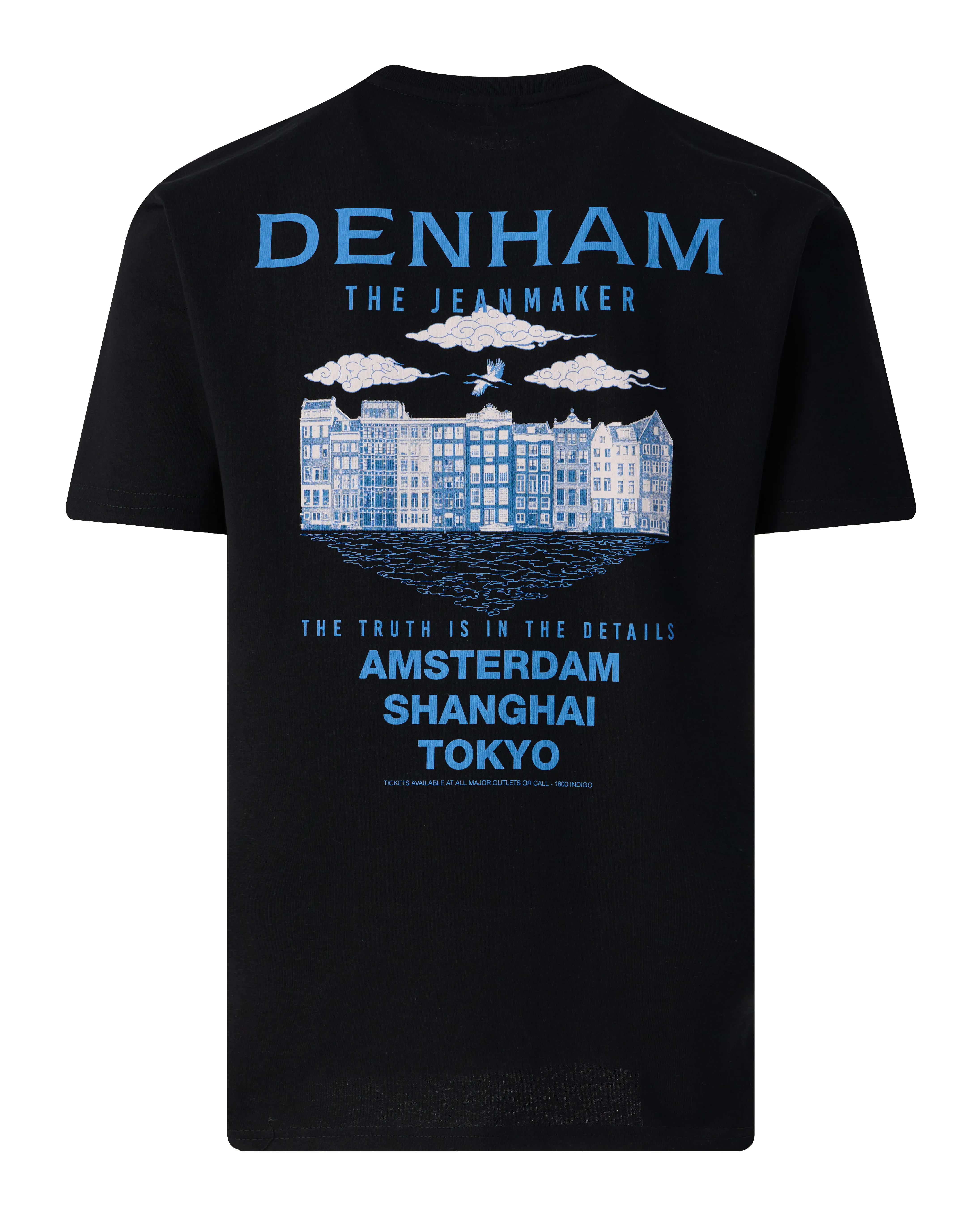 Denham Amsterdam Skyline T-shirt SS Zwart 102619-001-L