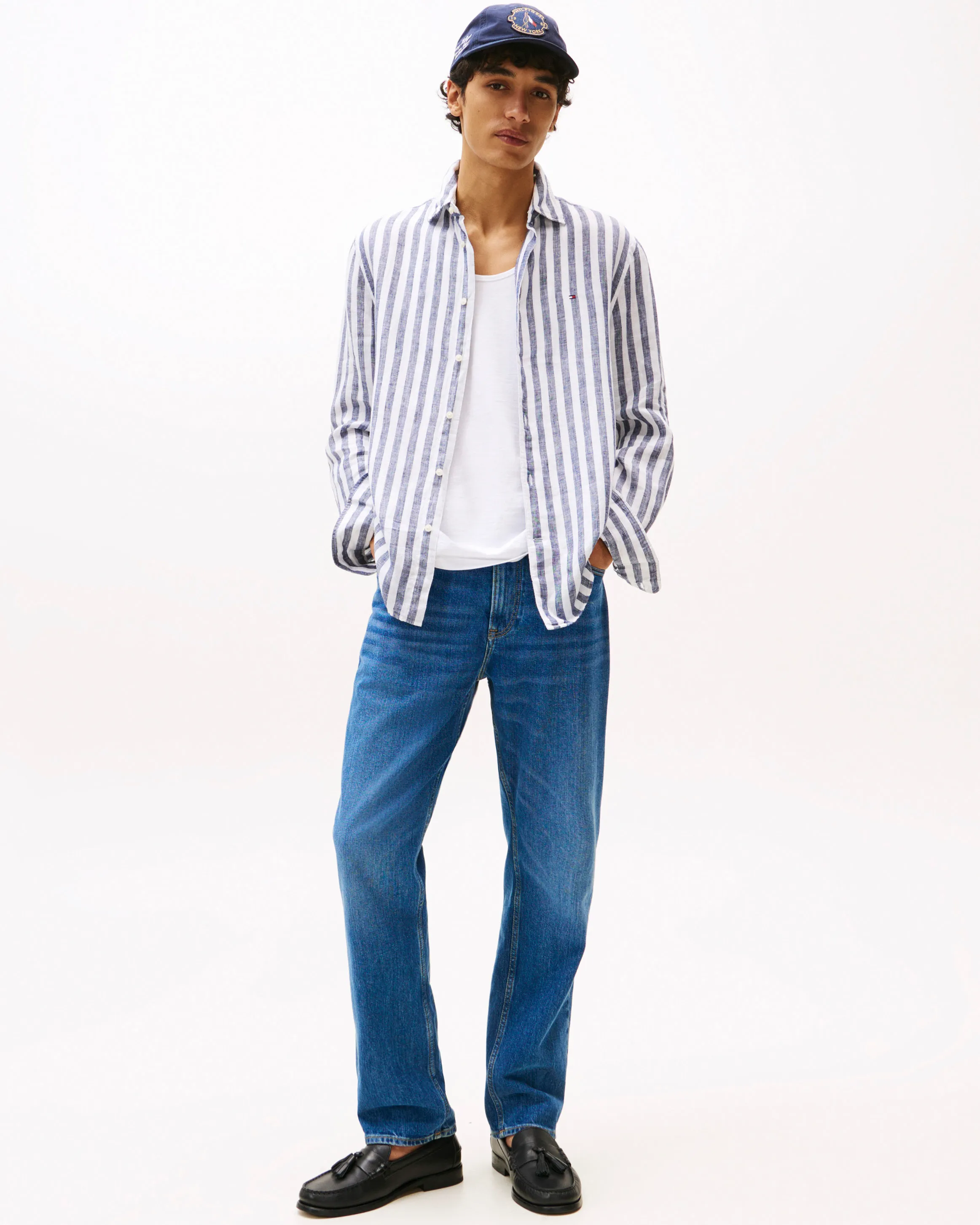 Tommy Hilfiger Menswear Casual shirt LS Ecru 102779-001-L