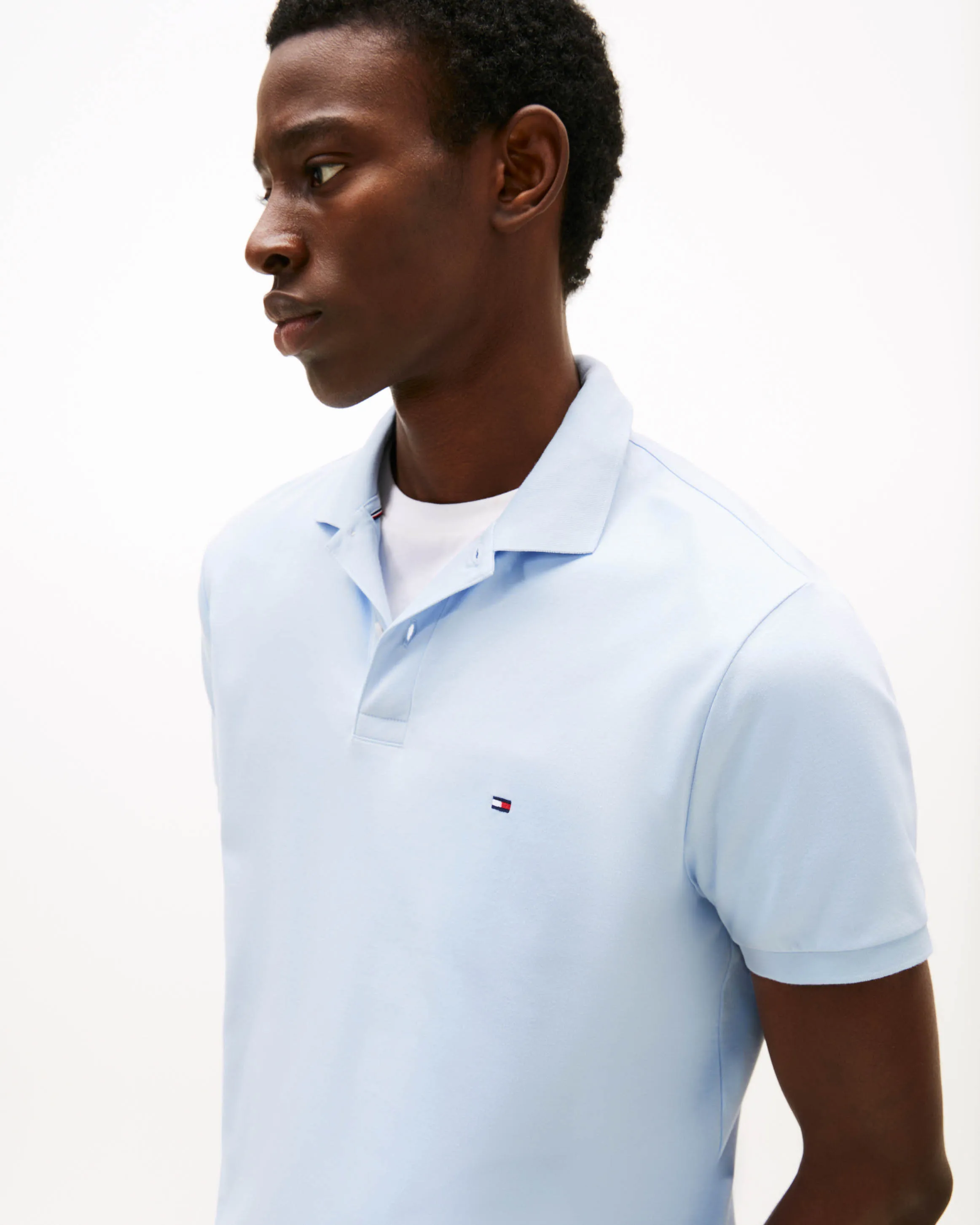 Tommy Hilfiger Menswear Polo KM Licht blauw 102784-001-L