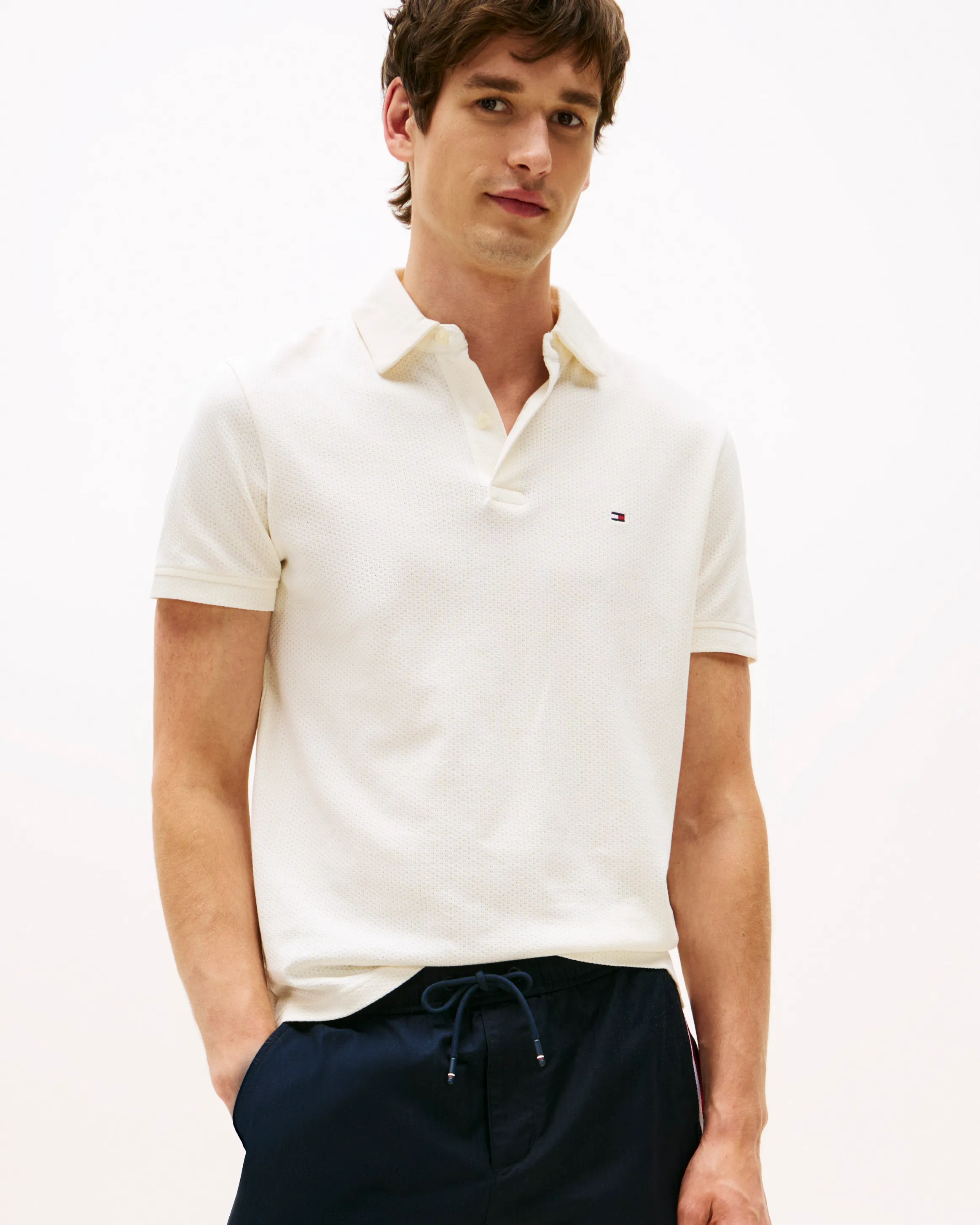 Tommy Hilfiger Menswear Polo KM Ecru 102789-001-L
