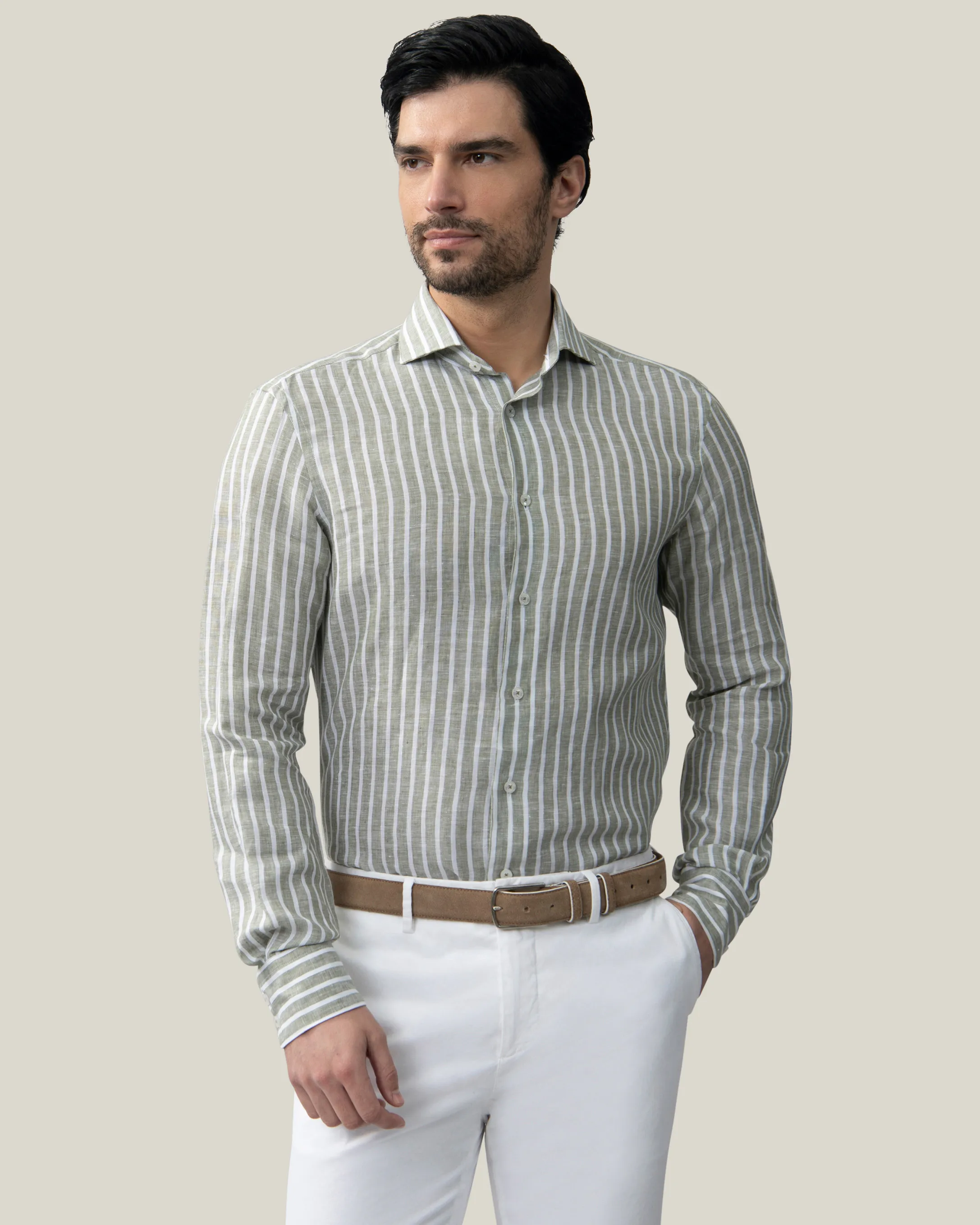 Cavallaro Casual shirt LS Groen 103019-001-36