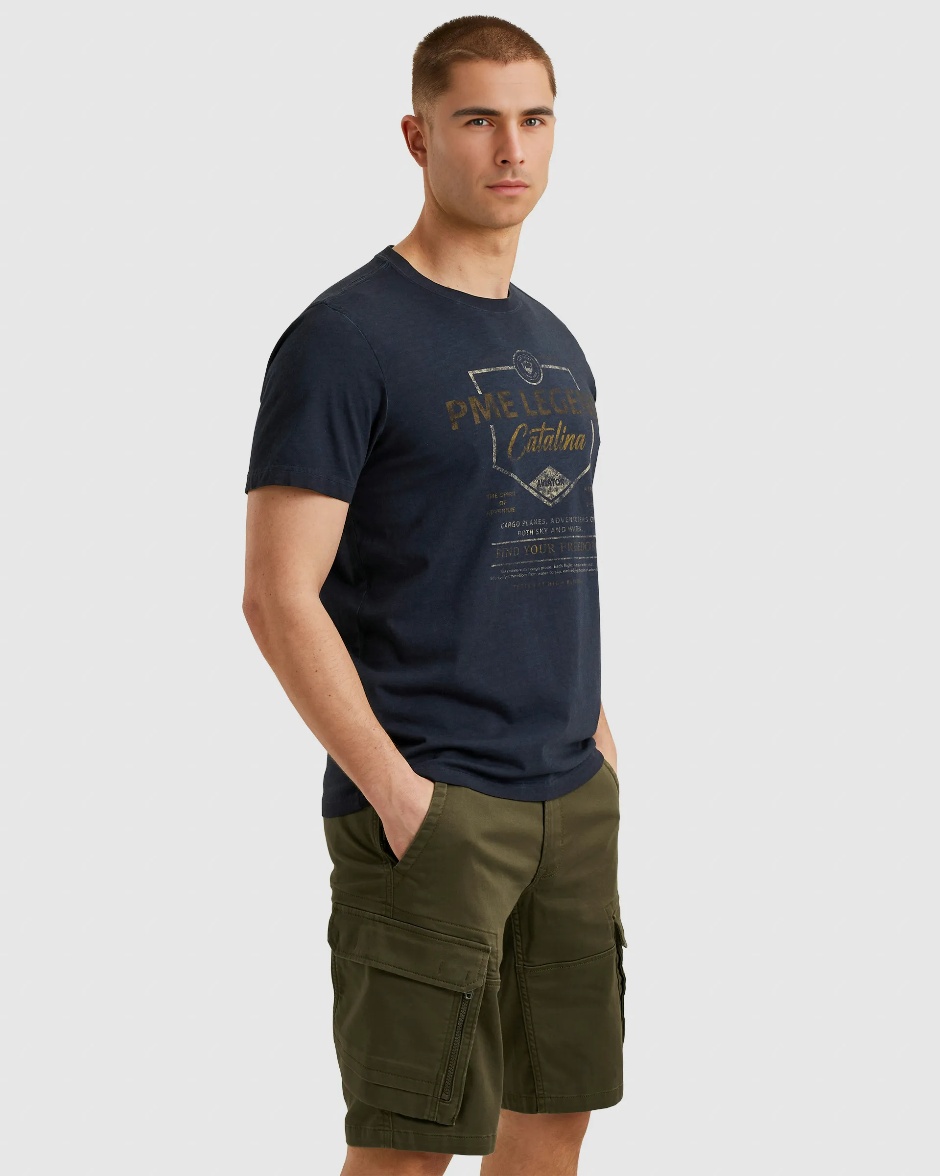 PME Legend T-shirt SS Blauw 103041-001-L